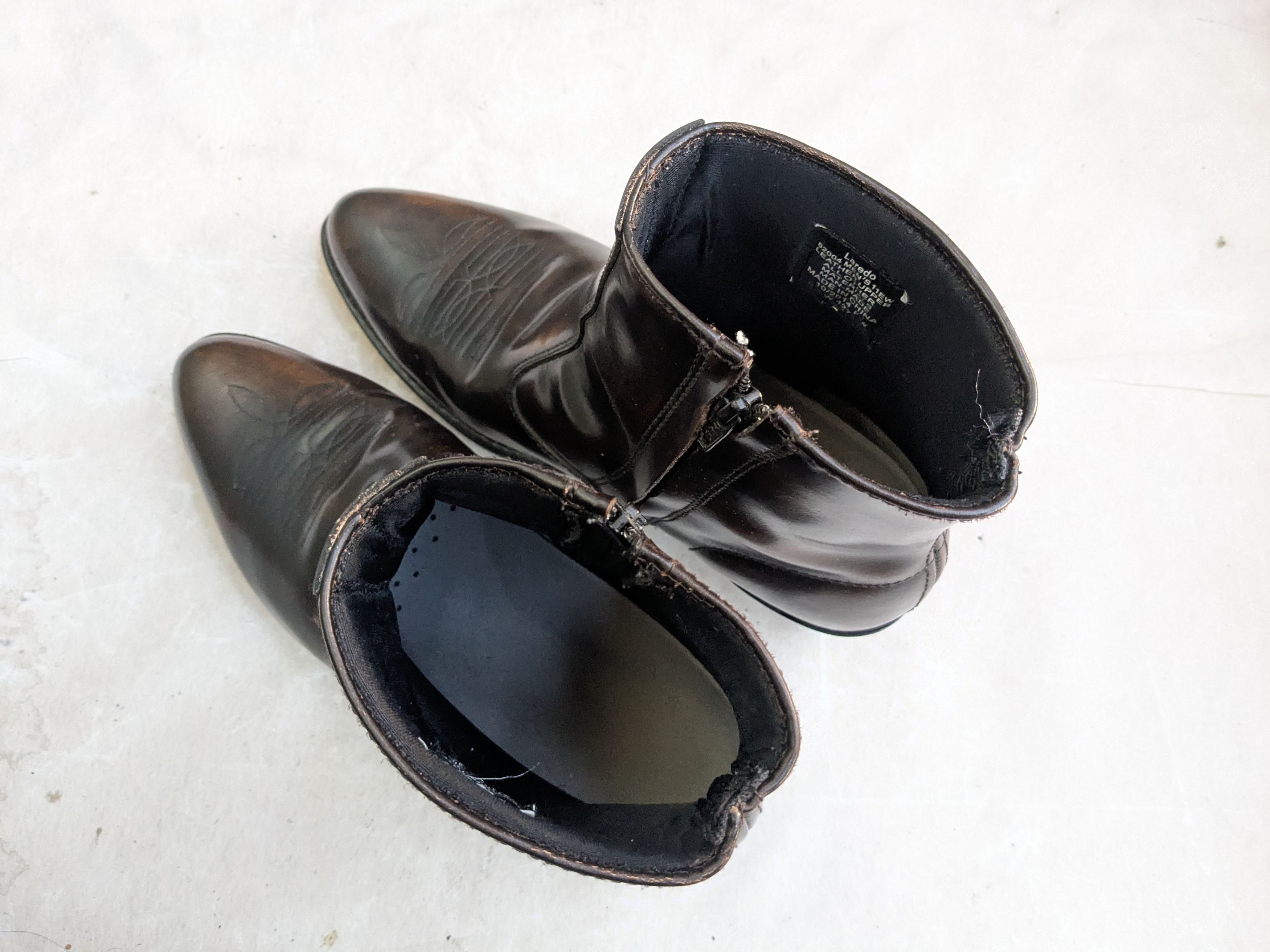 Genuine Leather Laredo Side Zip Boots Brown 11 Wide Leather Size US 11 / EU 44 - 13 Thumbnail
