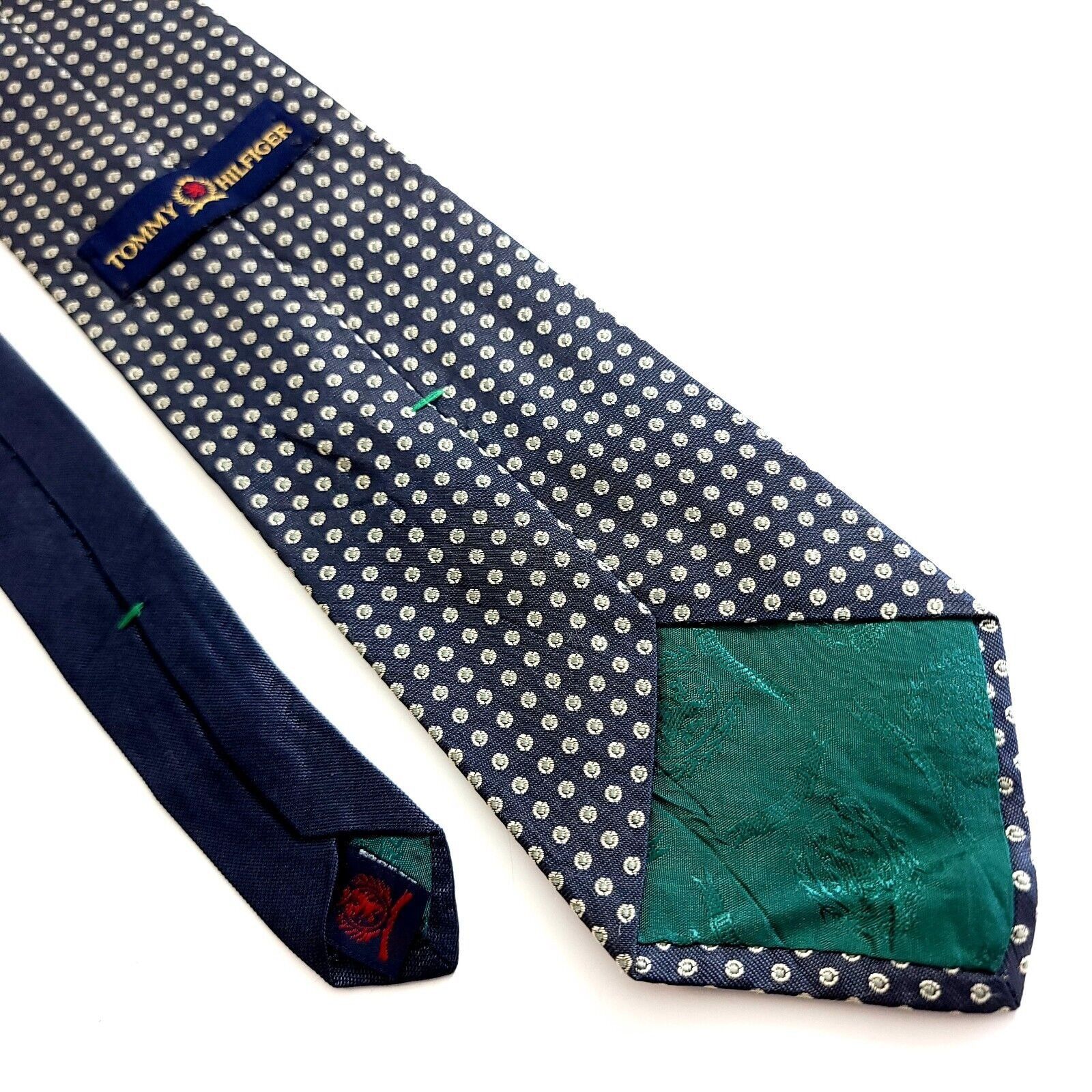 Tommy Hilfiger Tommy Hilfiger Gray Woven Polka Dot Silk Tie Size ONE SIZE - 6 Thumbnail