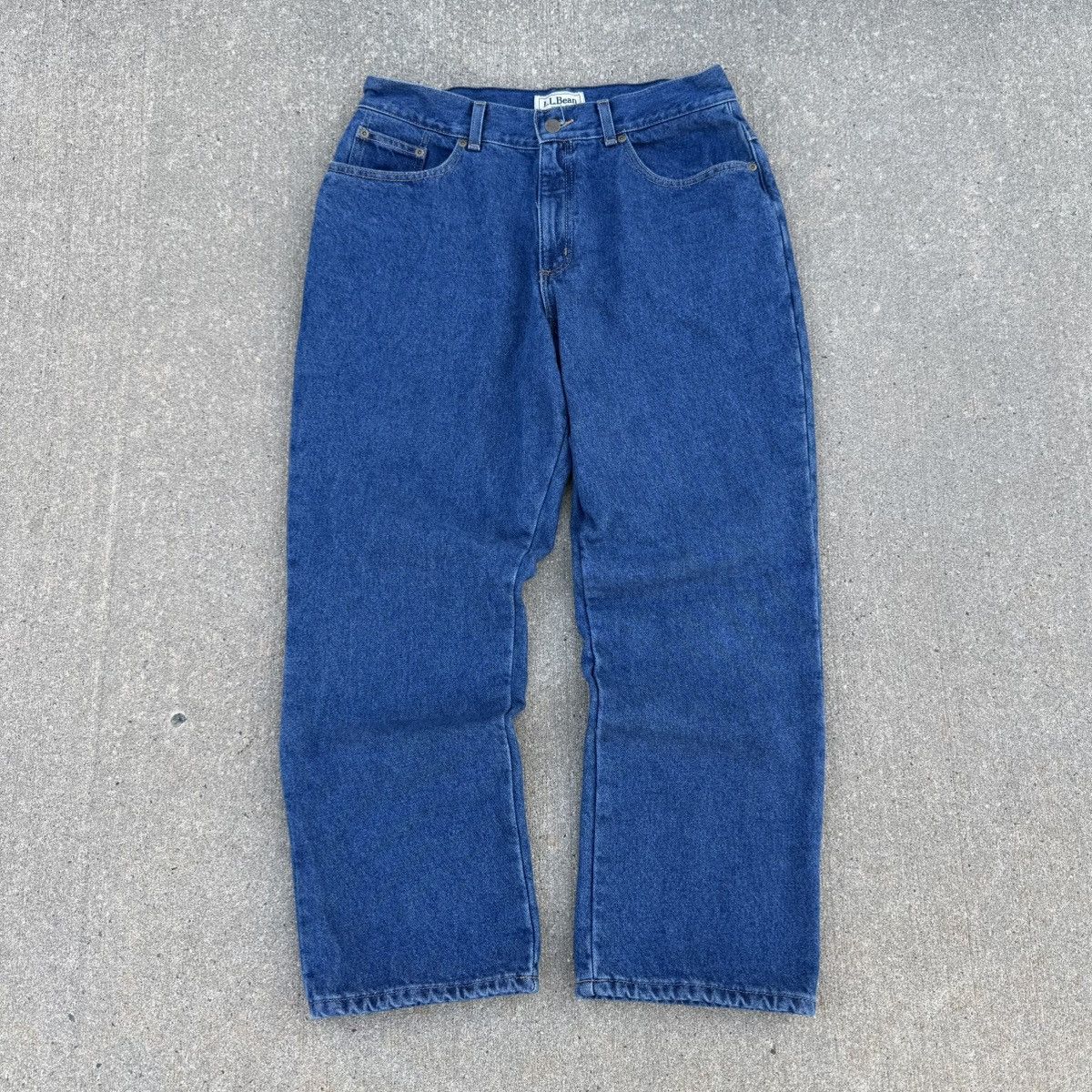 L.L. Bean × Vintage Vintage L.L. Bean Original Fit Flannel Lined Jeans 14 PET Size 32" / US 10 / IT 46 - 2 Thumbnail
