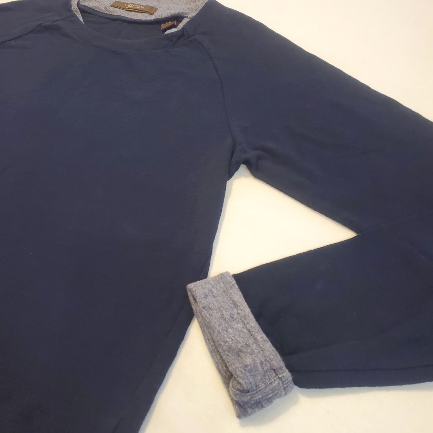 Scotch & Soda Scotch Soda Mens Lightweight Navy Blue Sweater Sz Large Fabric Trim Luxury Size US L / EU 52-54 / 3 - 3 Thumbnail