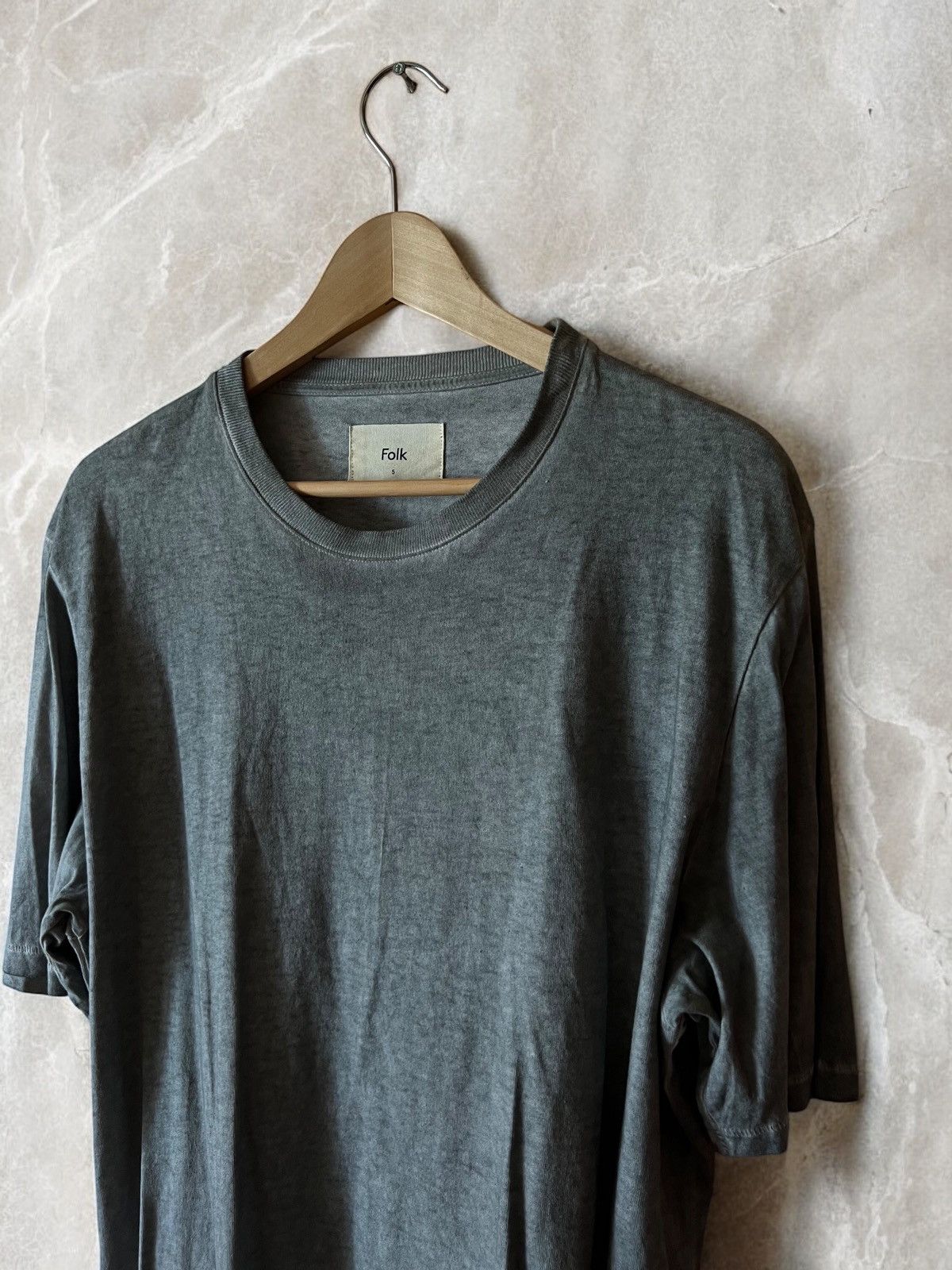 Folk × Vintage FOLK STONE WASHED T SHIRT TEE GREY TEE HERITAGE DYED GARMENT Size US L / EU 52-54 / 3 - 2 Thumbnail