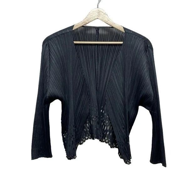 Issey Miyake issey miyake size:3 Green hollowed-out cardigan 2505-Nexta Size XXS / US 00 / IT 34 - 1 Thumbnail