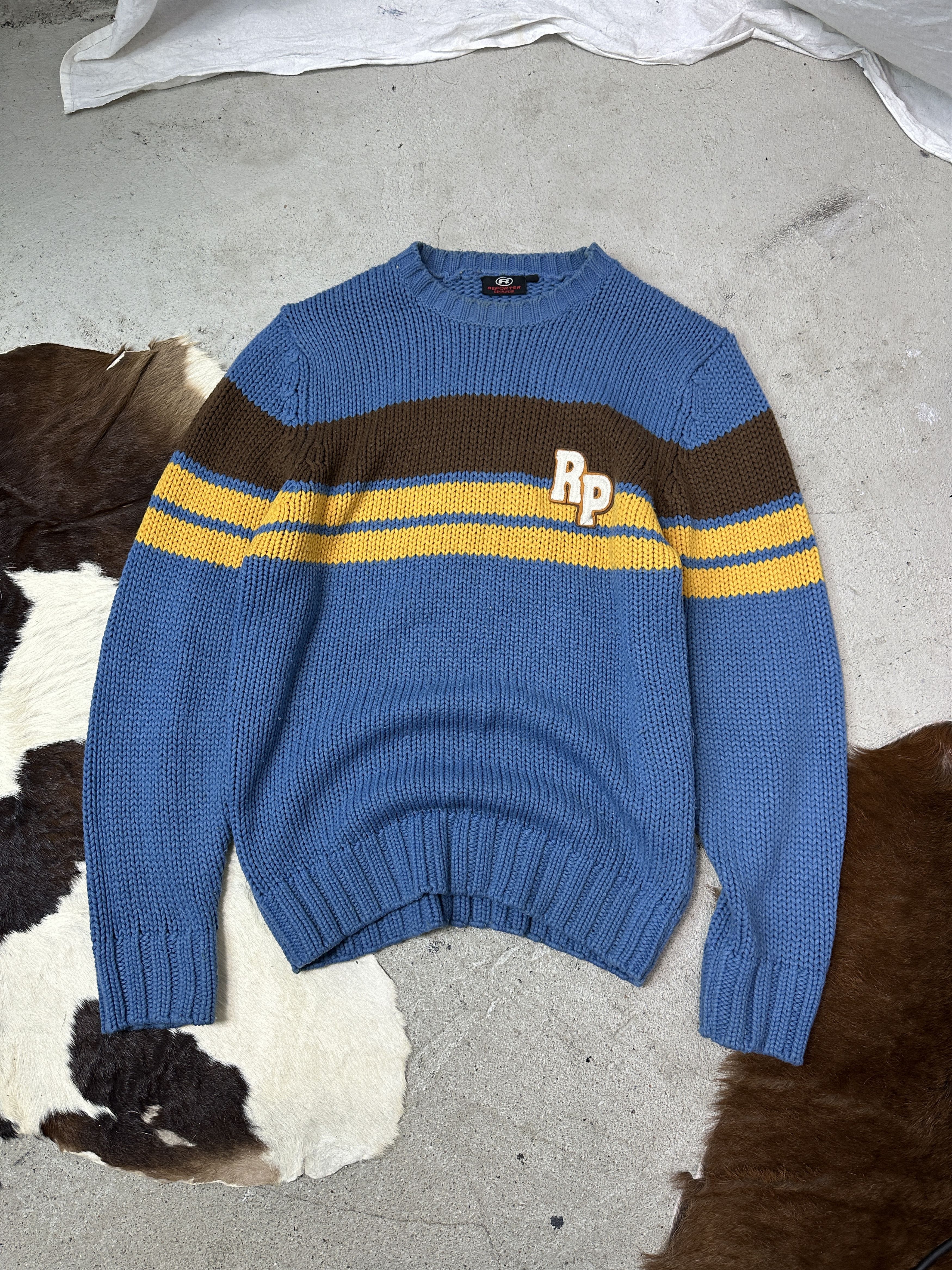 Vintage Vintage Striped Streetwear Skater Sweater Y2K Size US L / EU 52-54 / 3 - 2 Thumbnail