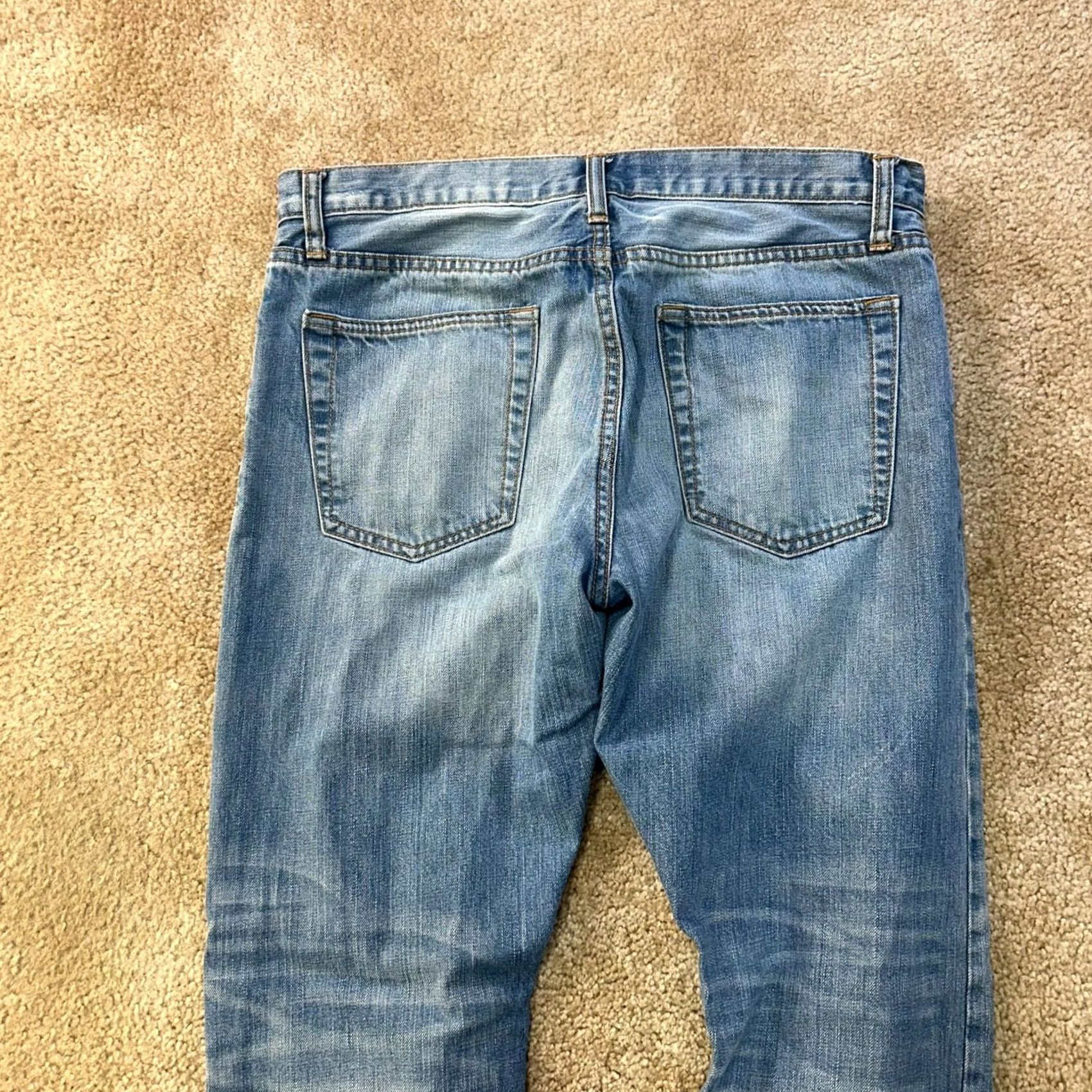 Gap Gap 1969 Jeans Men’s 34x30 Blue Denim Slim Straight 5-Pocket Design Denim Cotton Blend Button Zip Pockets Regular Size Type Jeans Mens Size US 34 / EU 50 - 6 Thumbnail