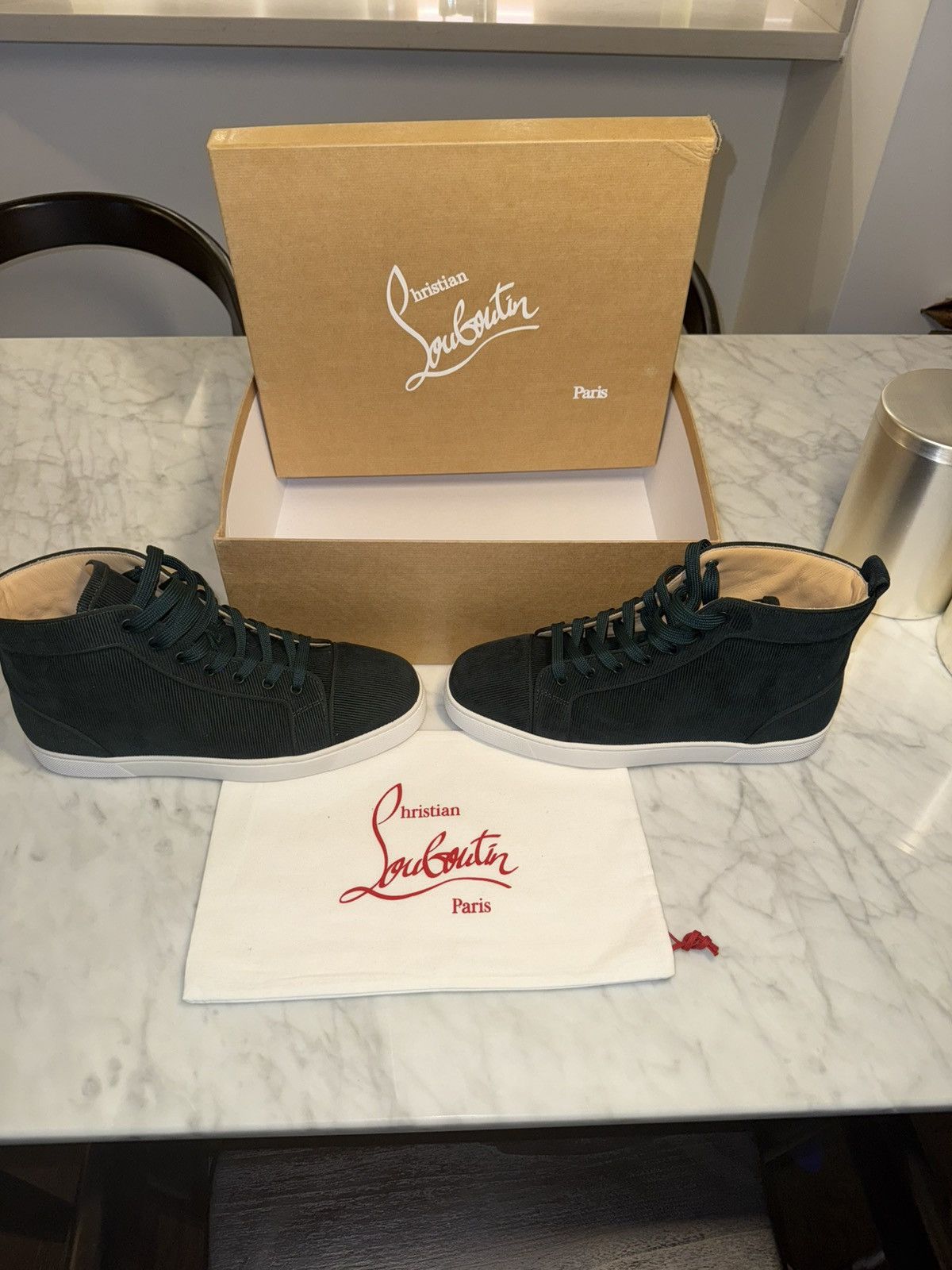 Christian Louboutin Louis Orlato Flat - Velvet Courduroy - Vosges Size US 9 / EU 42 - 2 Thumbnail