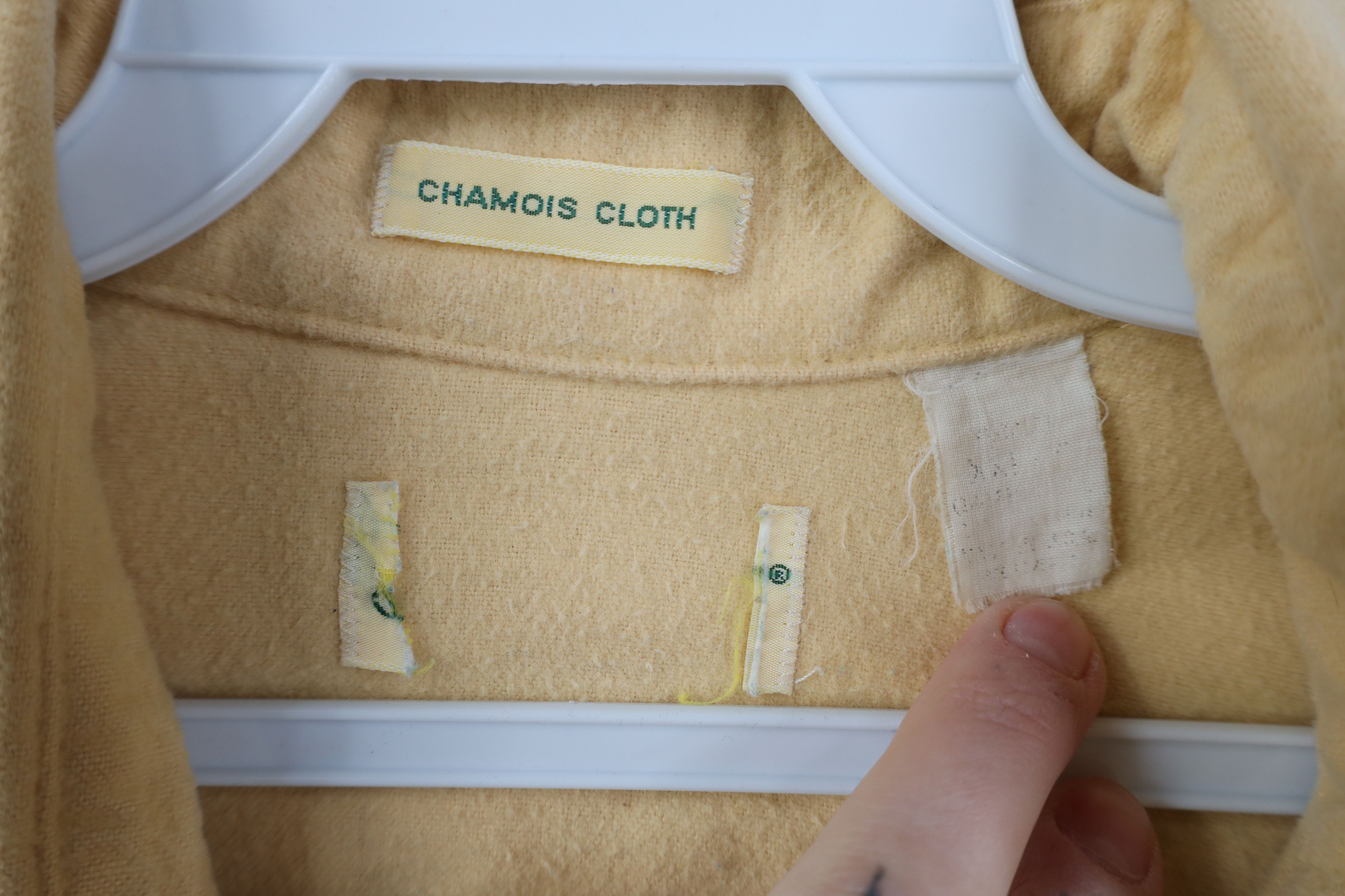Vintage Vintage 70s Streetwear Chamois Cloth Button Shirt Yellow USA Size US XXL / EU 58 / 5 - 9 Thumbnail