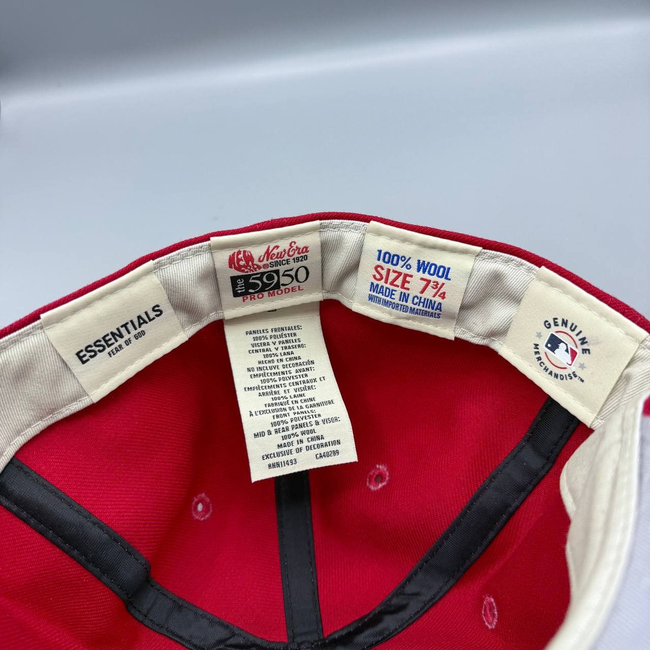 New Era Fear Of God 7 3/4 Red 59Fifty New Era Hat Fitted Cap FOG New Size ONE SIZE - 6 Thumbnail