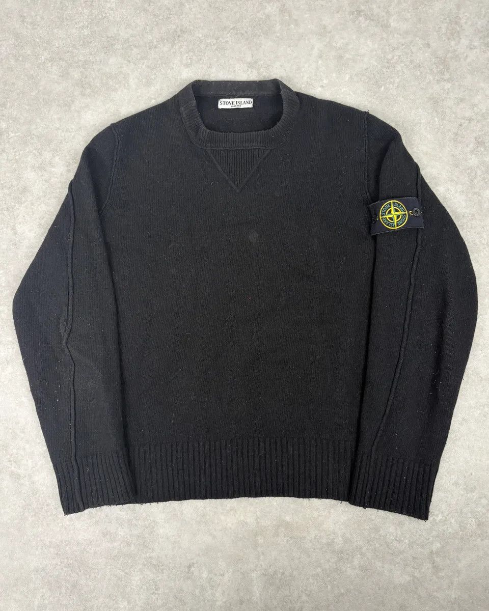 Stone Island Stone Island Black Wool Minimalist Sweater Size US S / EU 44-46 / 1 - 1 Thumbnail