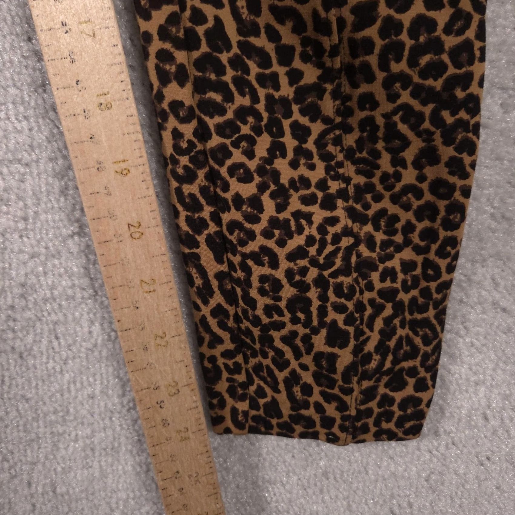 Old Navy Old Navy Stevie Leggings Womens M Brown Leopard Mid Rise Ankle Stretch Pants Size 32" / US 10 / IT 46 - 7 Thumbnail