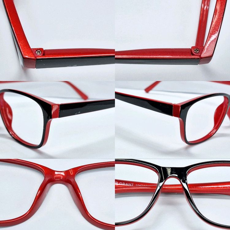 Foster Grant FOSTER GRANT NS1022 Glasses Frame Black & Red Unisex 52mm Size ONE SIZE - 8 Thumbnail