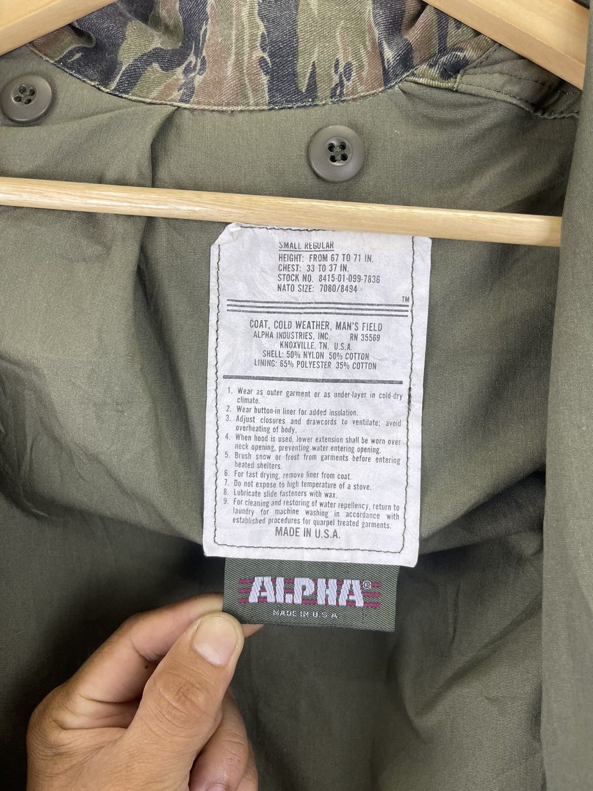 Alpha Industries Vintage Alpha Industries M-65 Tiger Stripe Camo Field Jacket Size US M / EU 48-50 / 2 - 13 Thumbnail