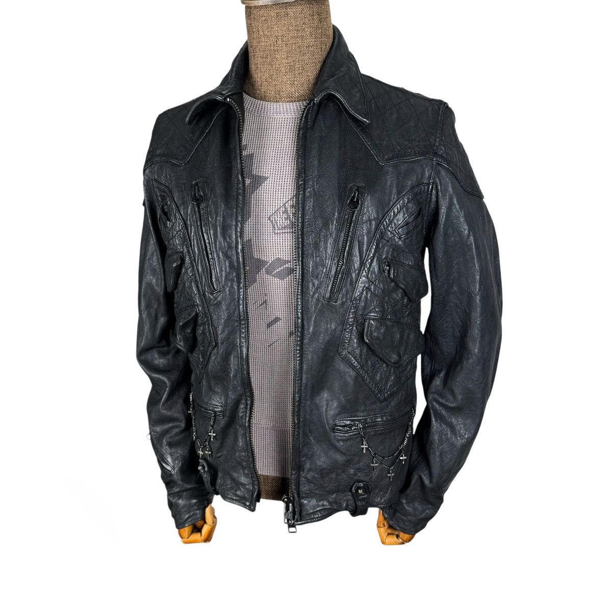 Vintage ☀️I RISH BIKERS LEATHER JACKET Size US M / EU 48-50 / 2 - 3 Thumbnail