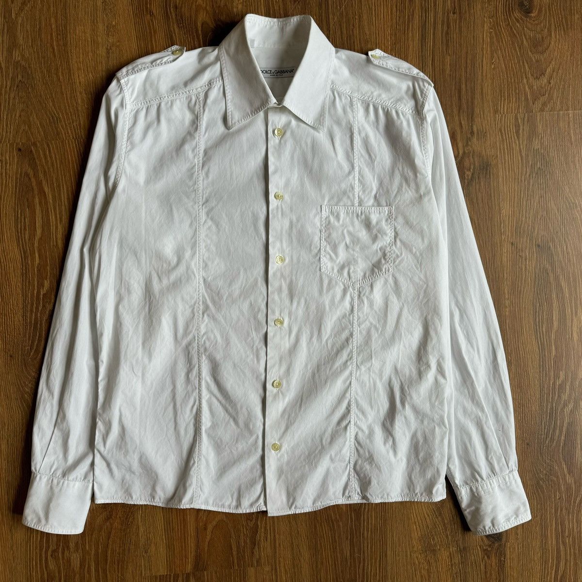 Dolce & Gabbana Dolce&Gabbana Button-Up Shirt Men’s L White Size US L / EU 52-54 / 3 - 1 Thumbnail