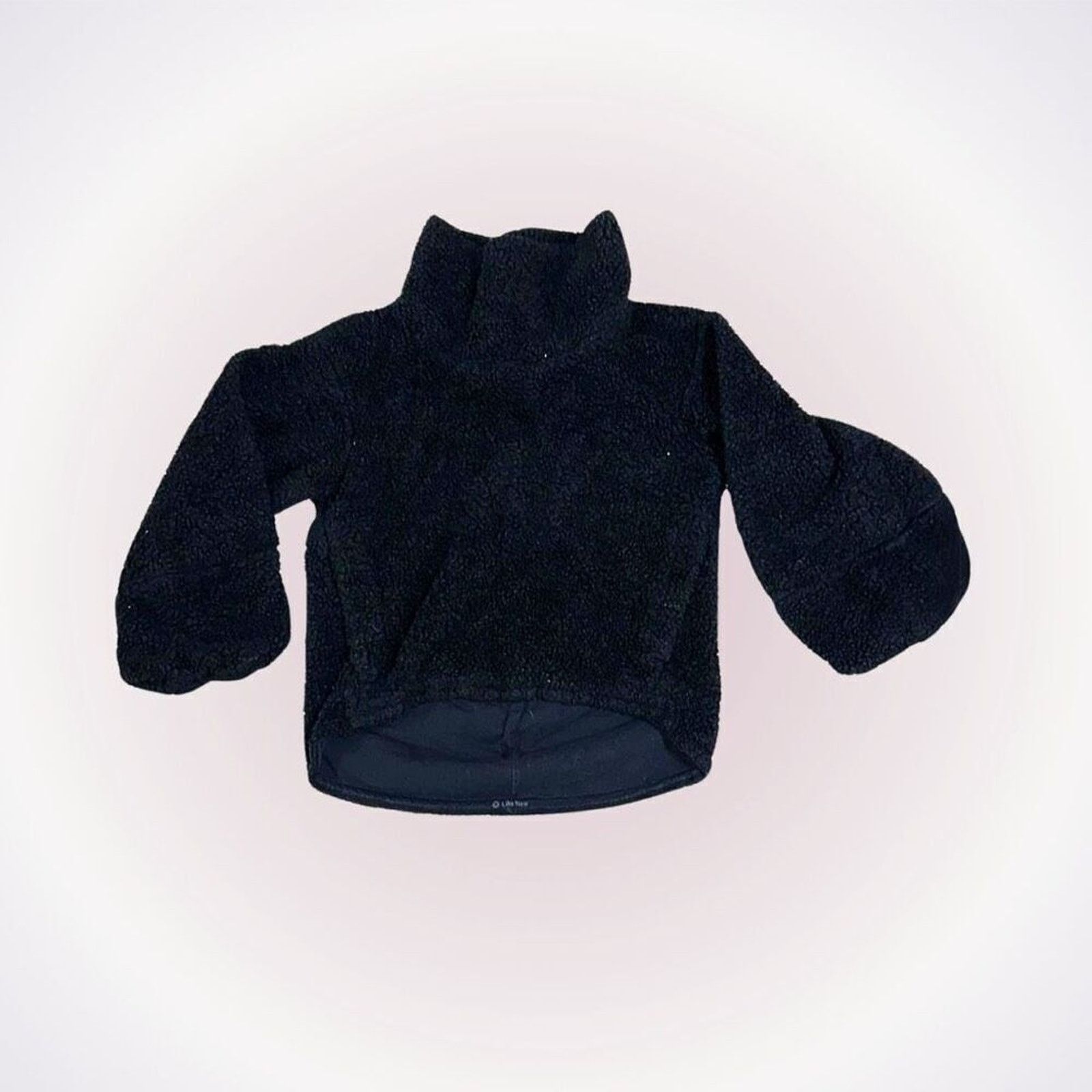 Lululemon Lululemon black teddy cropped sweater/sweatshirt | Sz XS Size XS / US 0-2 / IT 36-38 - 1 Thumbnail