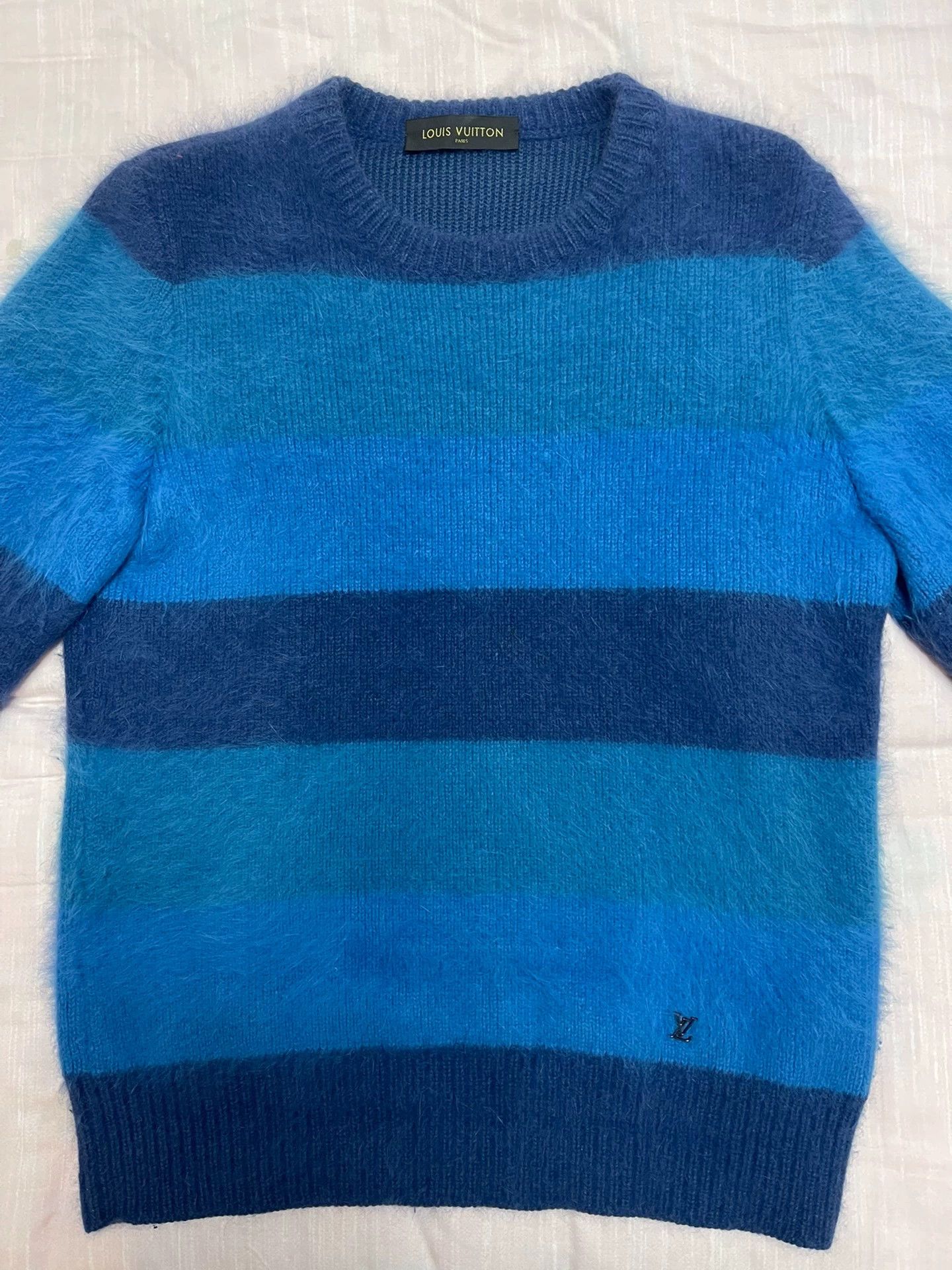 Louis Vuitton Louis Vuitton Shrek Blue M Men's Angora Mix Sweater Size US M / EU 48-50 / 2 - 1 Thumbnail