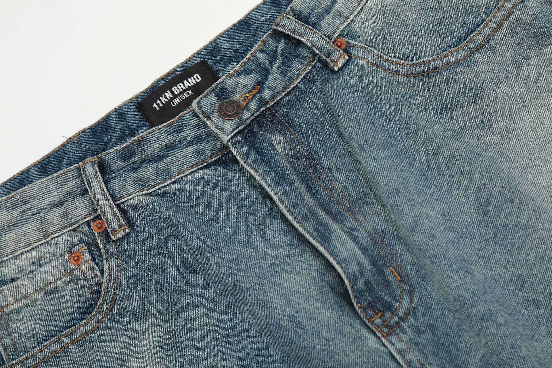 Japanese Brand × Vintage American retro washed wide-leg simple loose jeans Size US 32 / EU 48 - 5 Thumbnail
