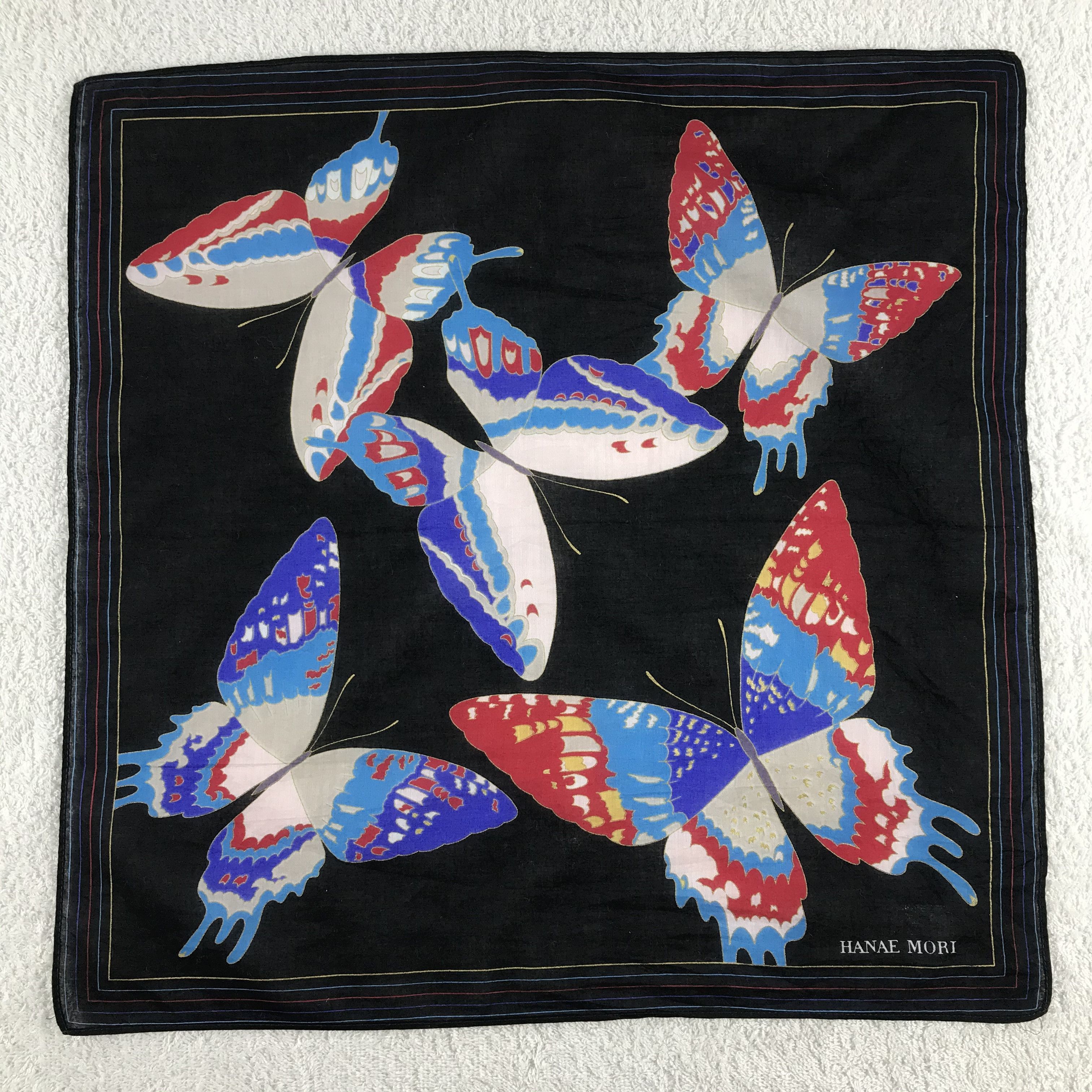 Hanae Mori × Vintage Hanae Mori Bandana / Handkerchief / Neckerchief - S130 Size ONE SIZE - 1 Thumbnail