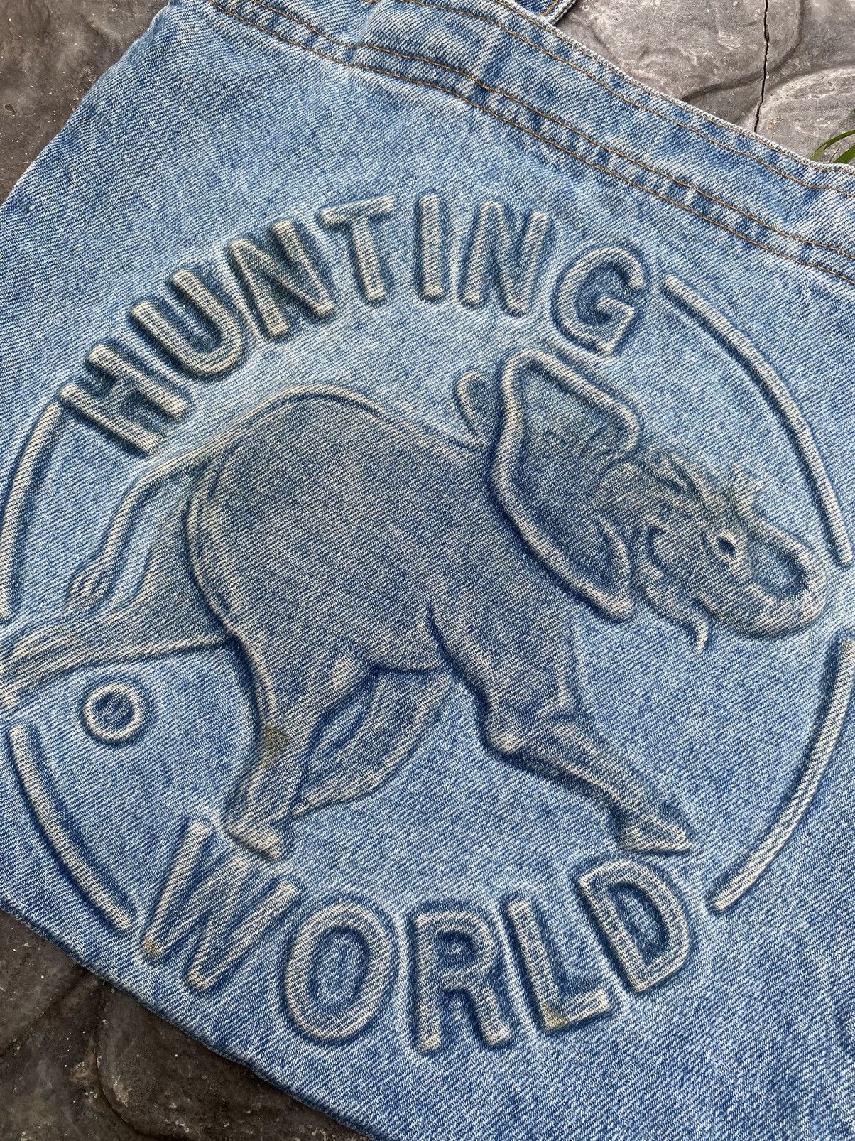 Vintage Vintage Hunting World Tote Denim Bag Made in USA Size ONE SIZE - 2 Thumbnail