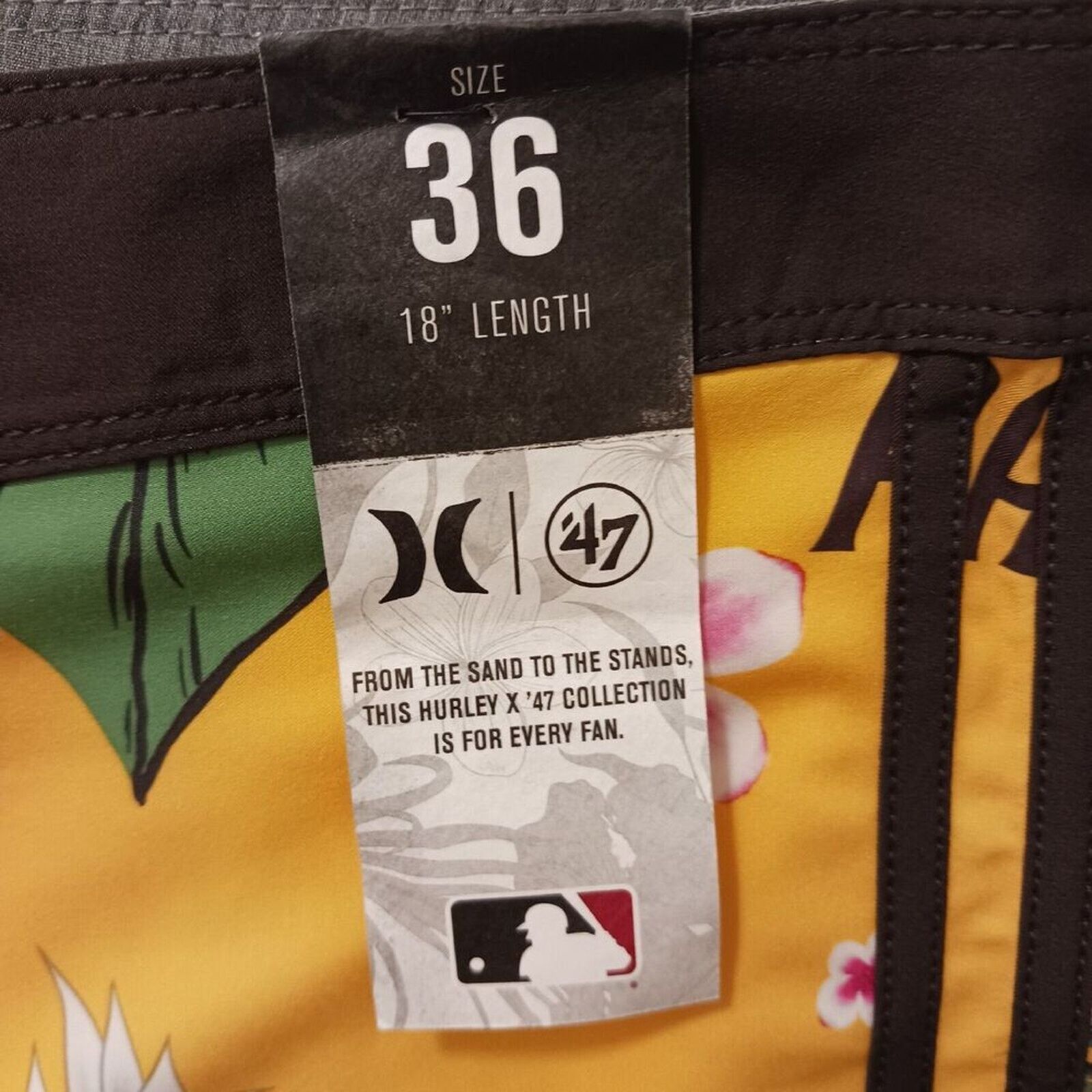 Hurley Hurley MLB Swim Trunks PADRES Mens 36 Yellow Tropical Floral Size US 36 / EU 52 - 14 Thumbnail