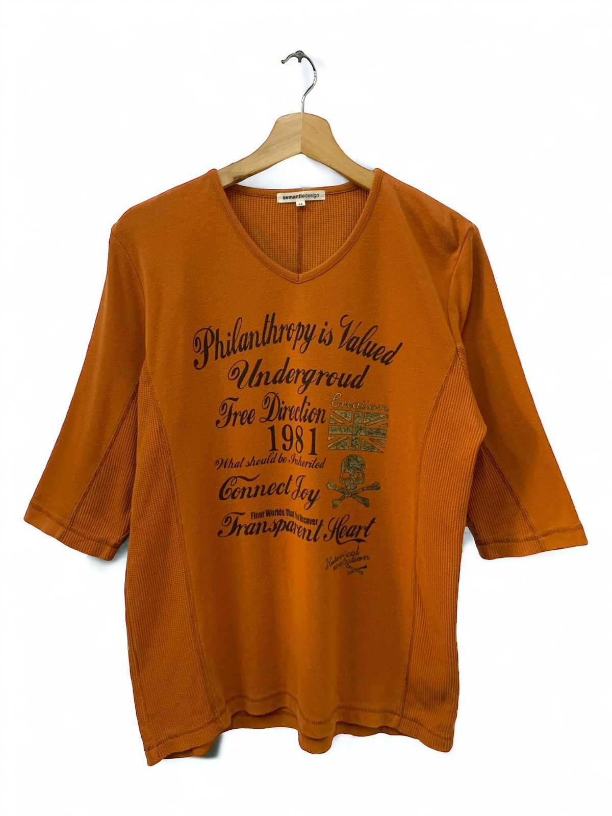 If Six Was Nine × Le Grande Bleu (L.G.B.) × semanticdesign Japan Semantic Design V Neck Seditionaries Poem Gothic Punk Size US XL / EU 56 / 4 - 1 Thumbnail