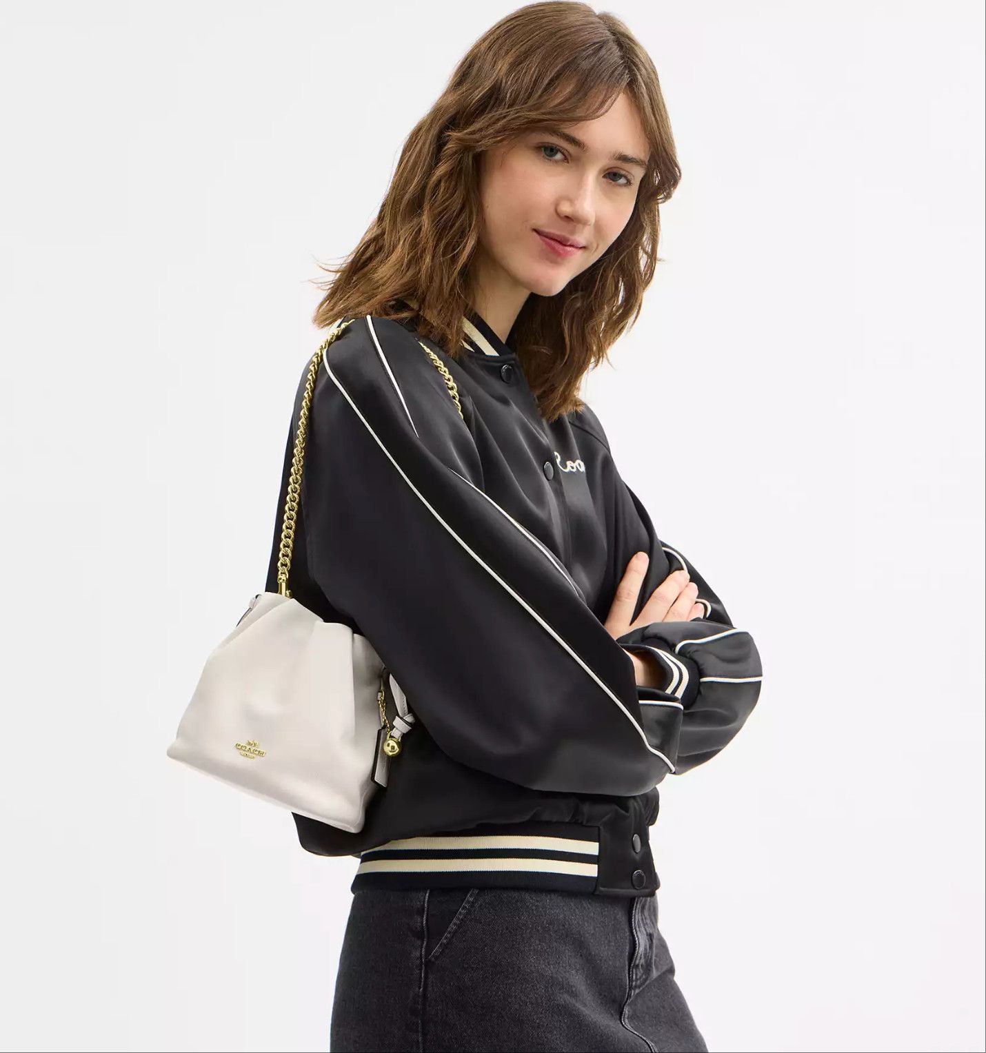 Coach Faye Mini Drawstring Bag With Ruching CDB67 Size ONE SIZE - 7 Thumbnail