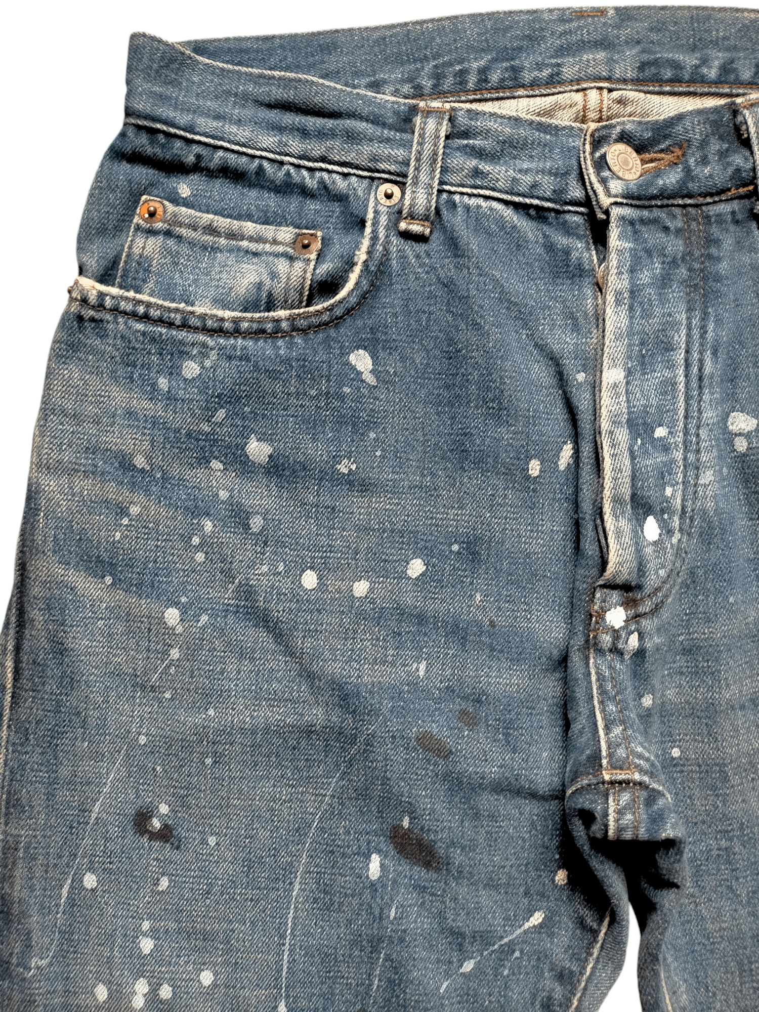 Hysteric Glamour × Japanese Brand Made in Japan Liberto Painted Denim selvedge Jeans Size US 29 - 5 Thumbnail