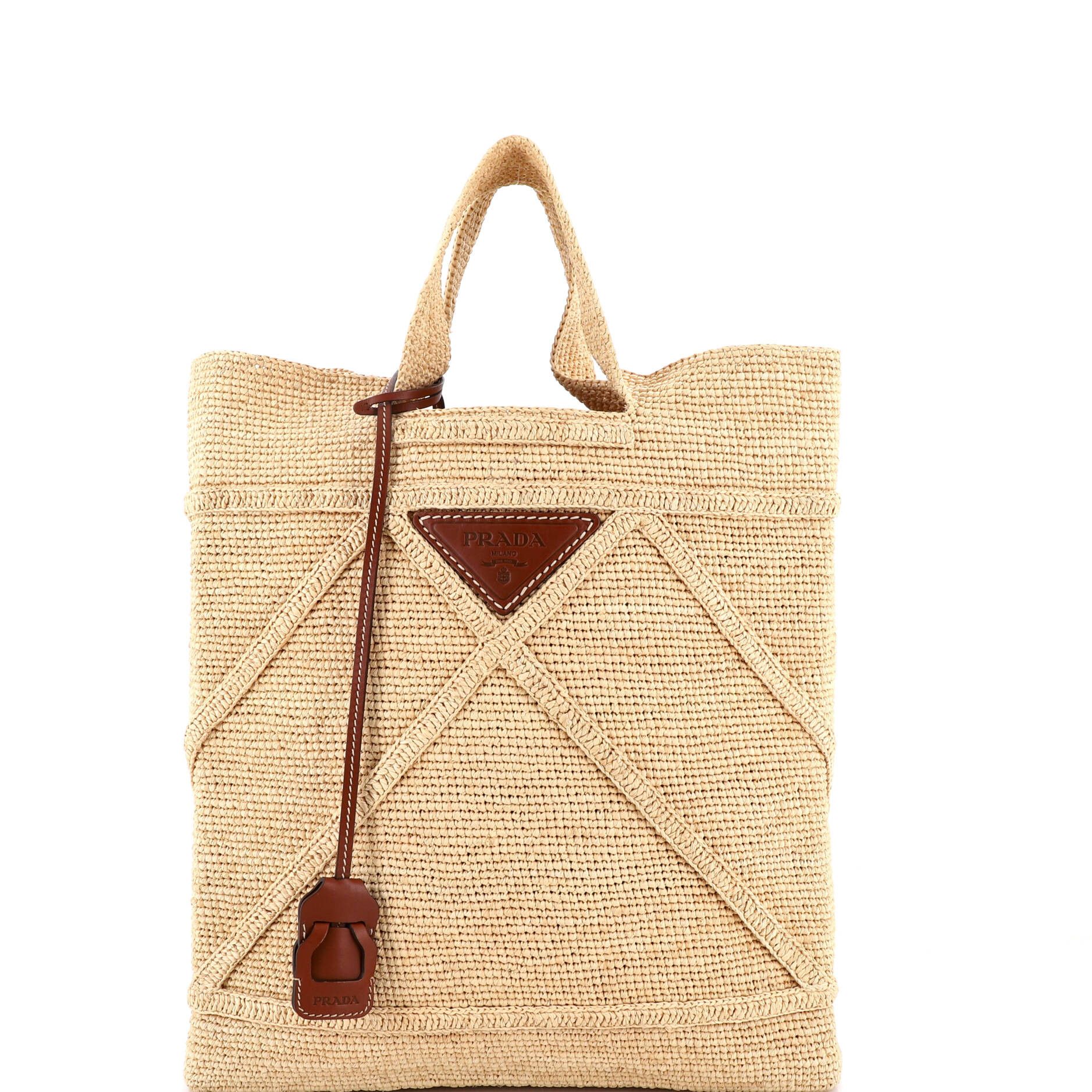 Prada Triangle Logo Shopping Tote Size ONE SIZE - 1 Thumbnail