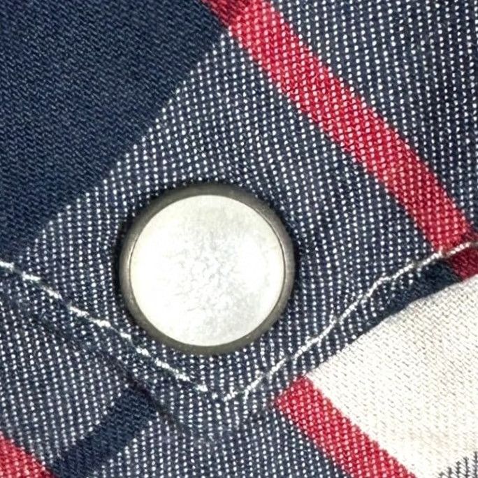 Levi's Levi's Shirt Mens Large Blue Red Plaid Western Pearl Snap Button Up Flap Pockets Size US L / EU 52-54 / 3 - 6 Thumbnail