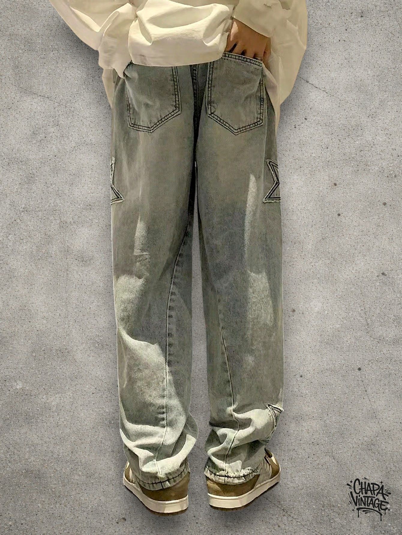 Vintage Light blue washed jeans Size US 32 / EU 48 - 3 Thumbnail