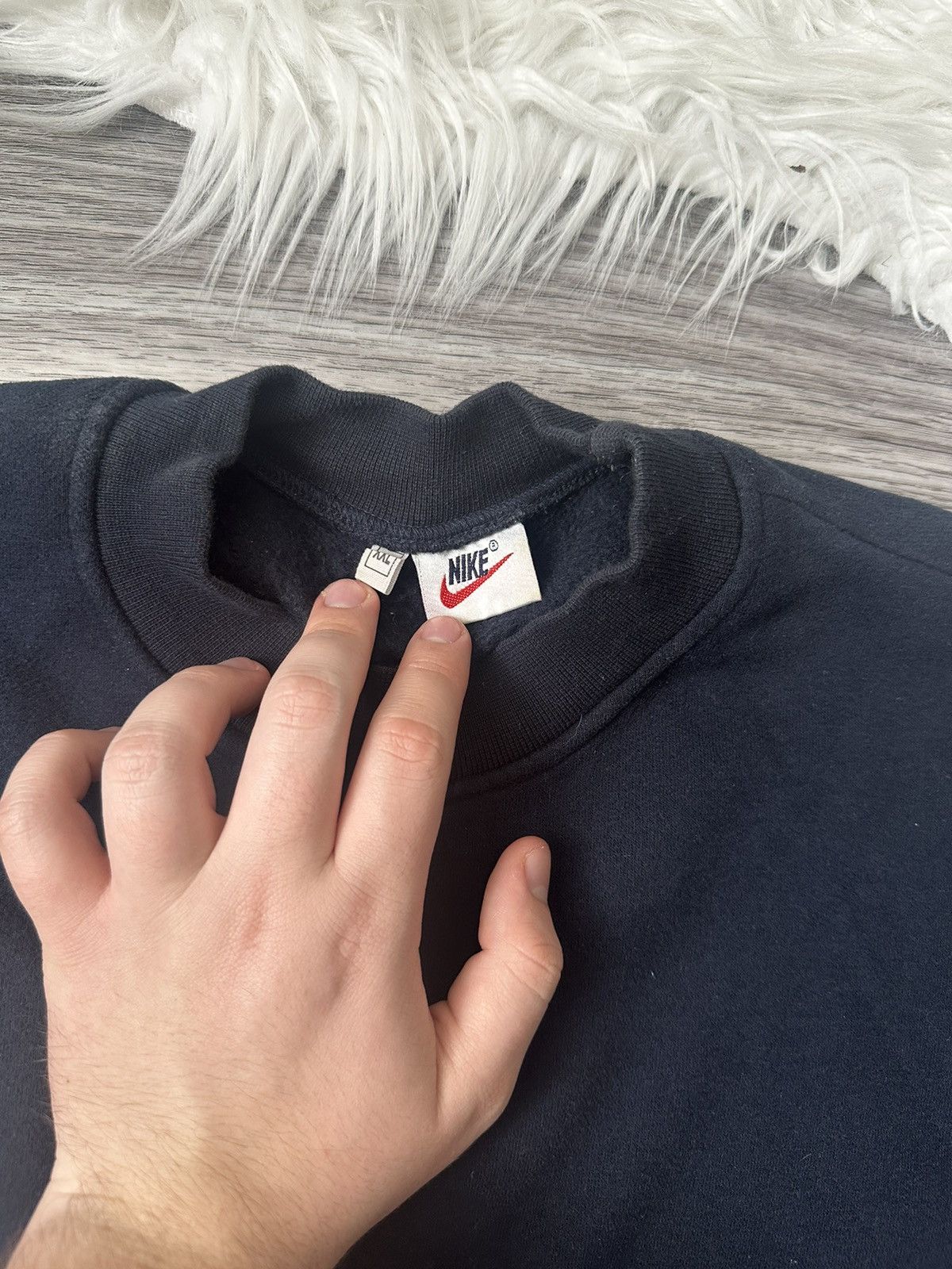 Nike Nike Vintage Blue Sweatshirt Big Swoosh hype y2k vintage Size US L / EU 52-54 / 3 - 5 Thumbnail