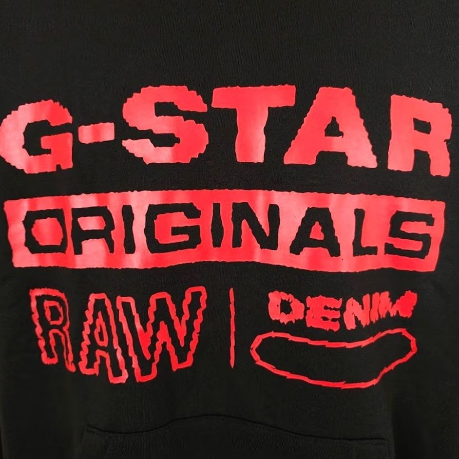Vintage G-STAR RAW Sweatshirt Hoodie Mens Medium Black Red Distressed Pullover NEW Shirt Size US M / EU 48-50 / 2 - 3 Thumbnail