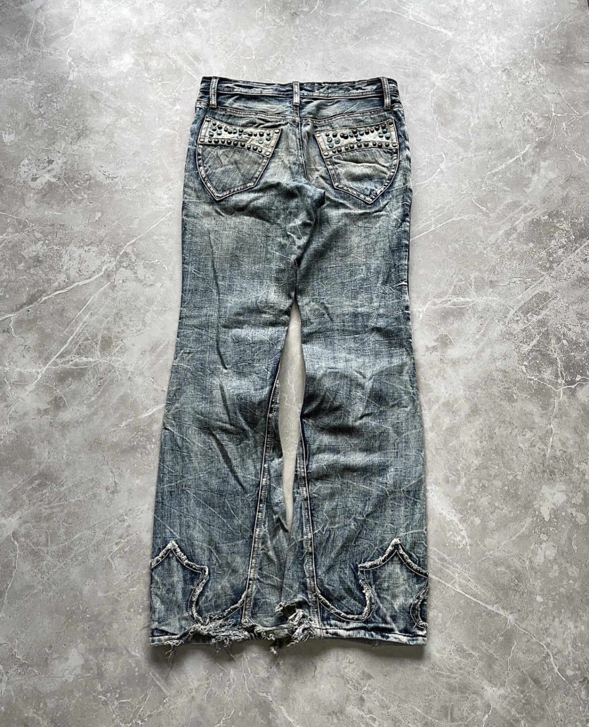 semanticdesign SEMANTIC DESIGN TRIBAL PANELLED ACID-WASH JEANS Size US 29 - 6 Thumbnail