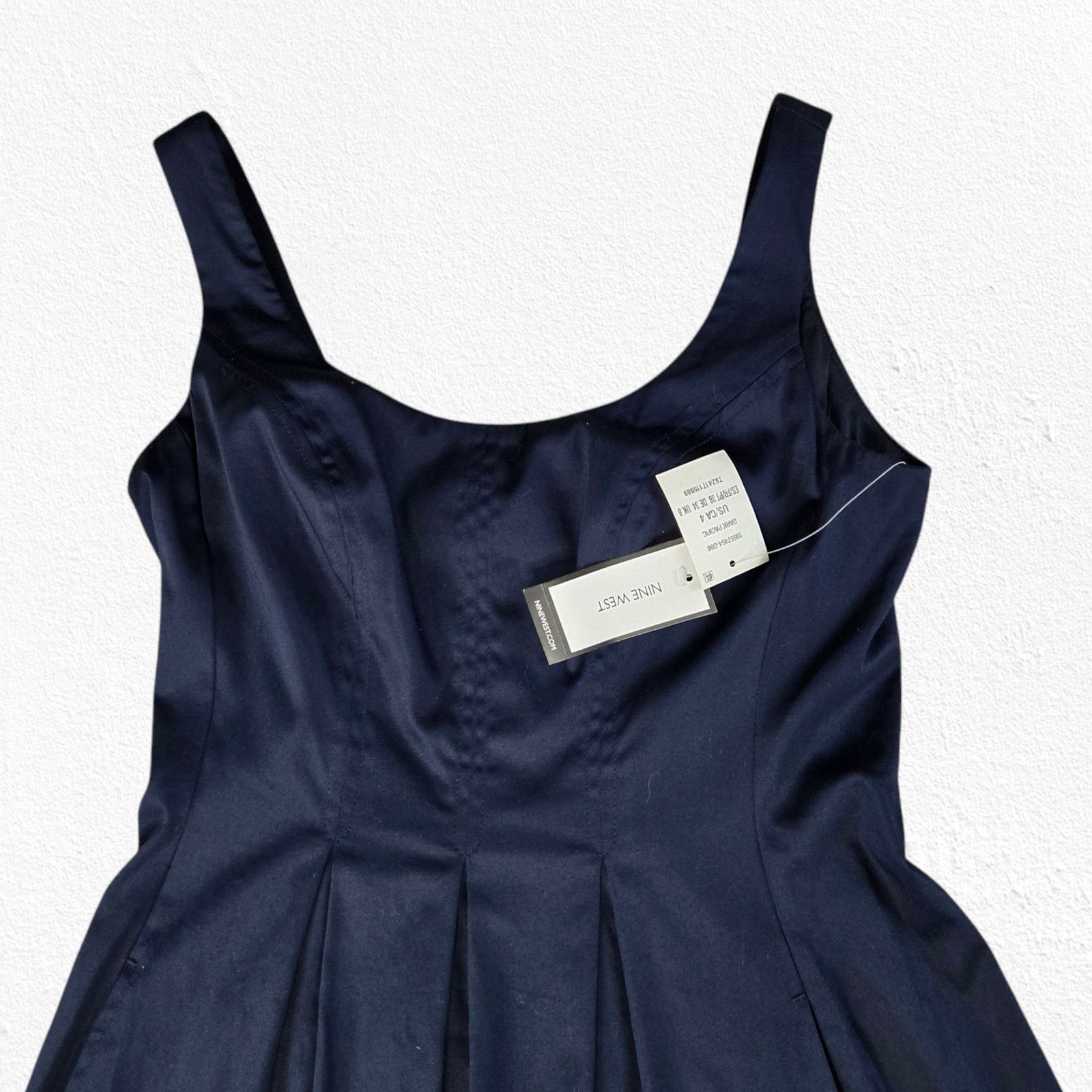 Nine West Nine West Navy Classic Fit and Flare Dress Size 4 Size S / US 4 / IT 40 - 3 Thumbnail