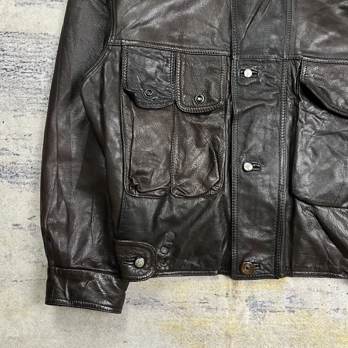 Vintage Remo mercalli multi pocket leather jacket like cp company Size US S / EU 44-46 / 1 - 4 Thumbnail