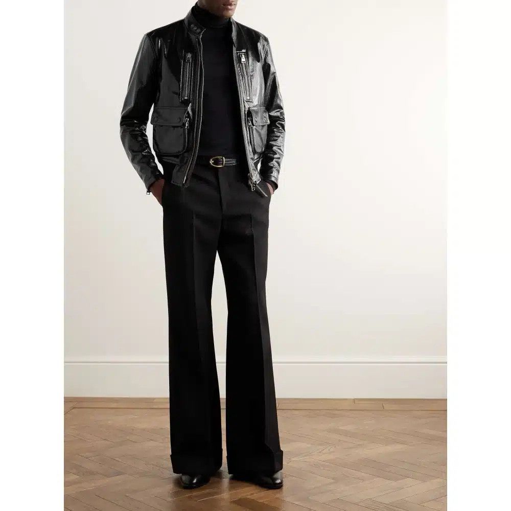 Tom Ford o1loc1c1024 LBS020 Leather Blouson Jacket in Black Size US L / EU 52-54 / 3 - 2 Thumbnail