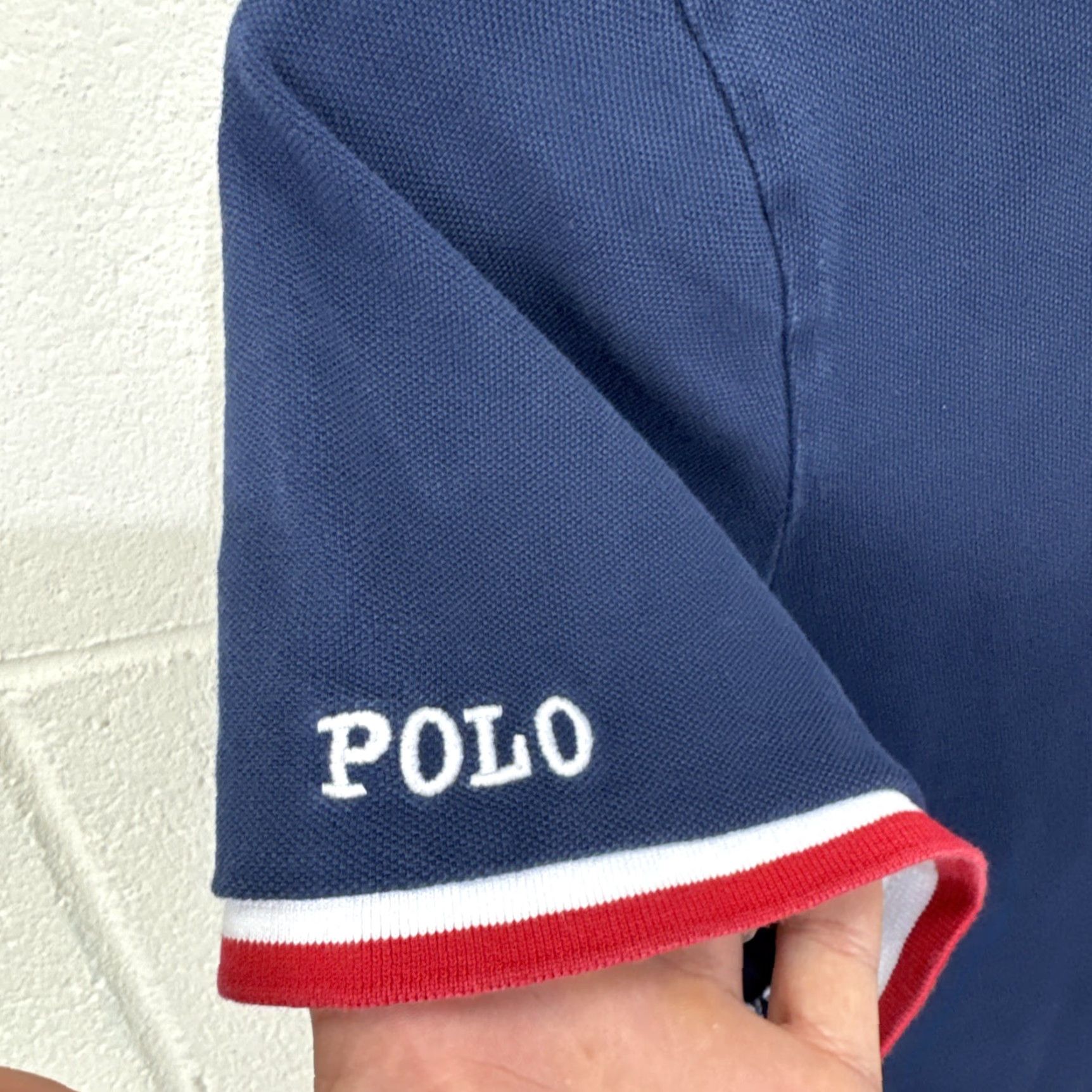 Polo Ralph Lauren VINTAGE Polo Ralph Lauren Mens XL Slim Fit Polo Shirt Navy Short Sleeve Cotton Classic Striped Embroidered Logo Size US XL / EU 56 / 4 - 5 Thumbnail