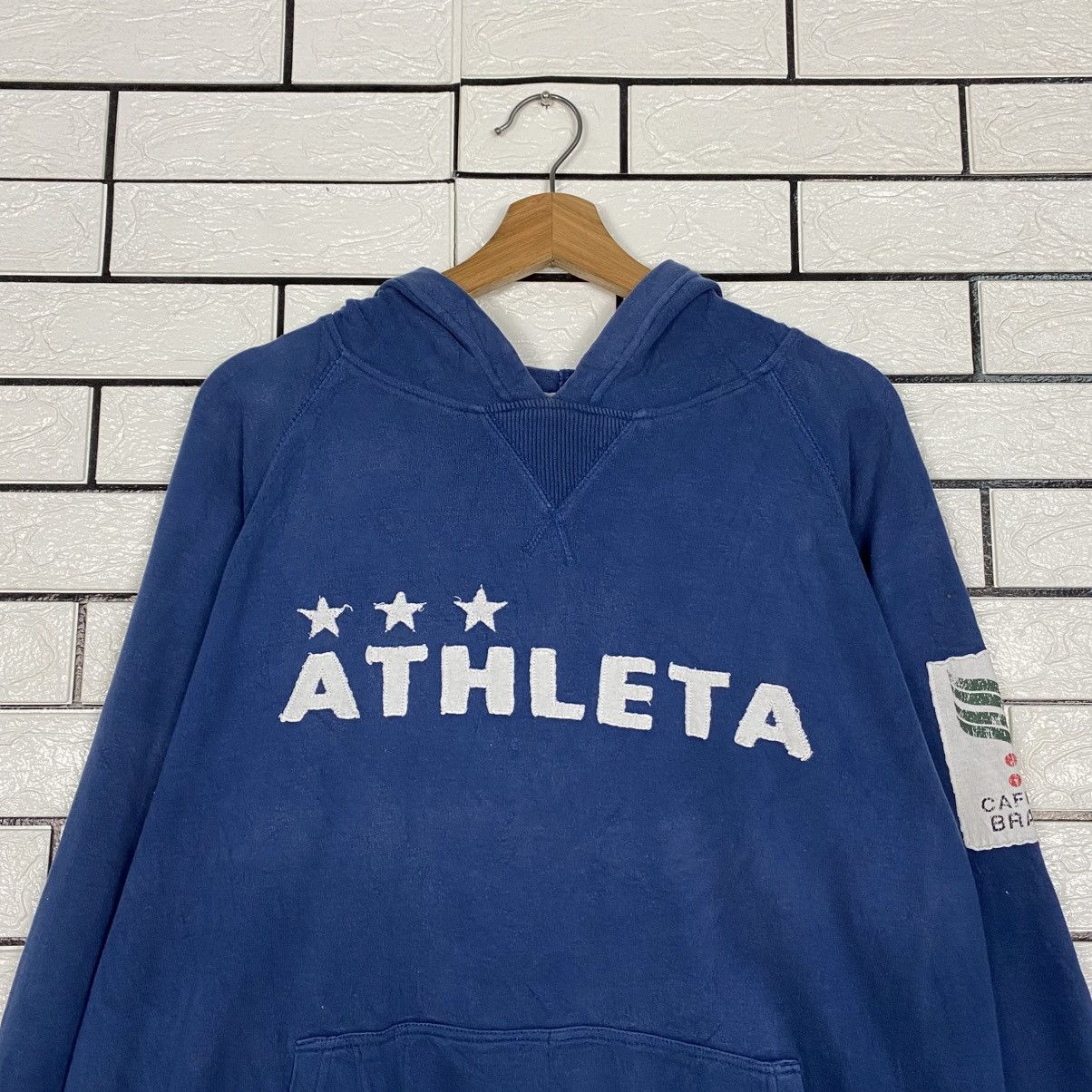 Japanese Brand 📌Vintage Hoodie Pull Over Athleta Big Logo Size US L / EU 52-54 / 3 - 14 Thumbnail