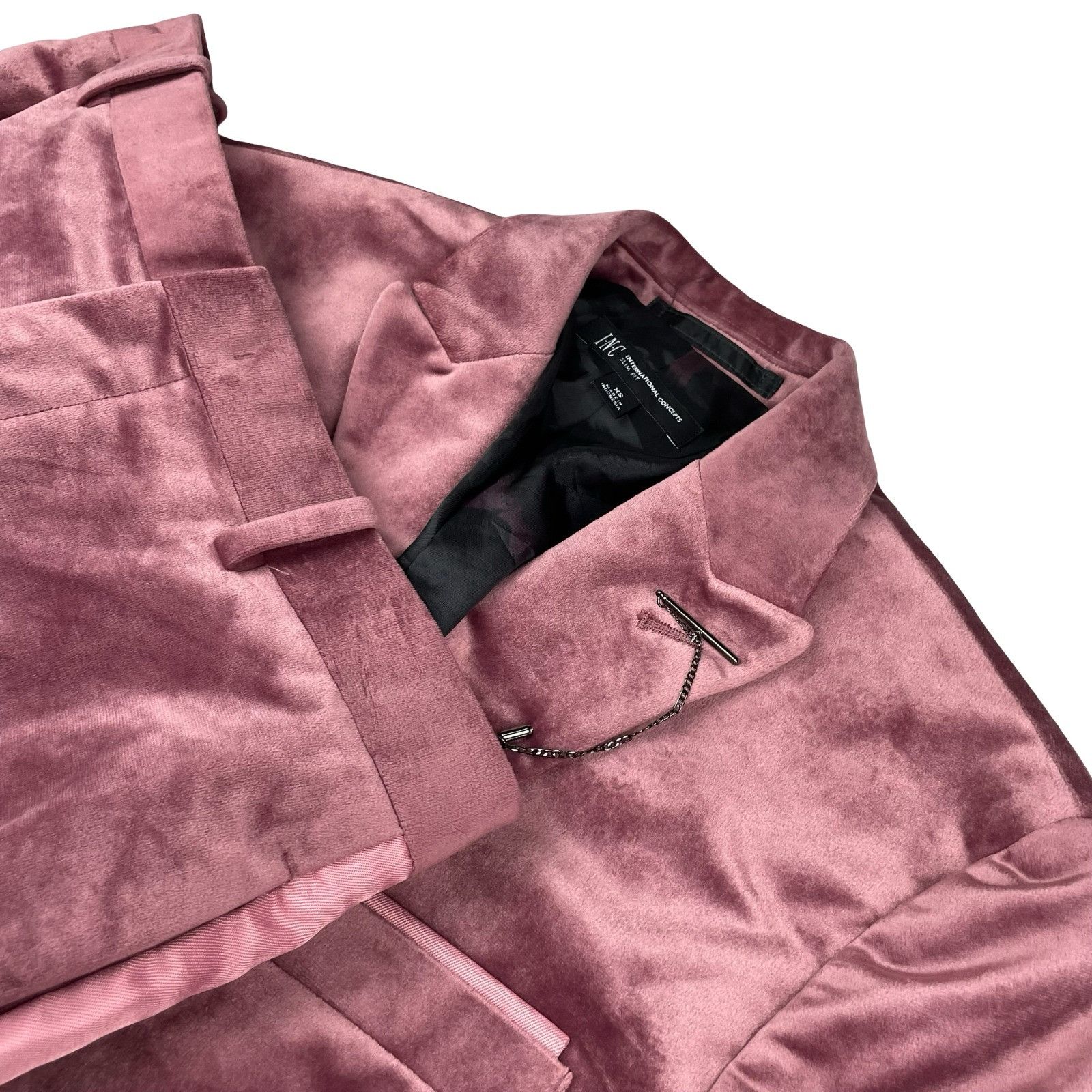 I.N.C NEW INC International Concepts Men's Velvet Slim Tuxedo Suit Size 34R - 1 Thumbnail