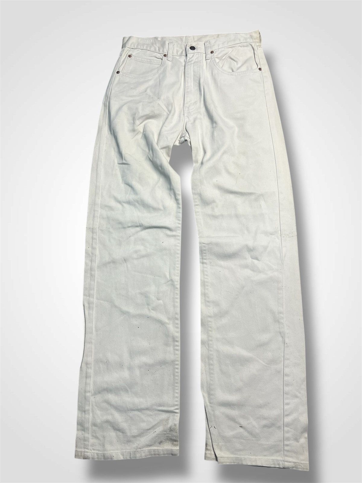 Levi's Levi's 512 Vintage Creamy White Tapered Fit Denim (40) Size US 32 / EU 48 - 2 Thumbnail