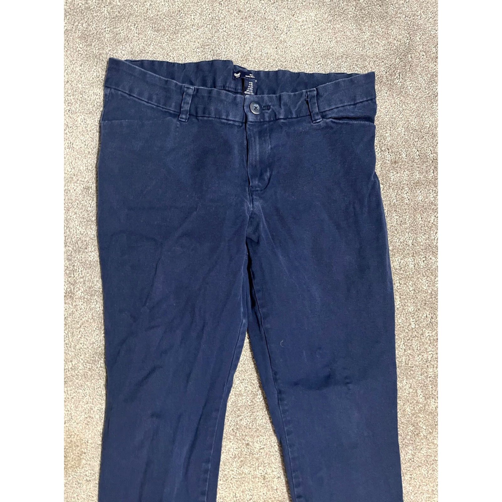 Gap GAP Women's Cropped Pants City Style Slim City Navy Blue 8 Cotton Blend 97% Cotton 3% Spandex Regular Size 30" / US 8 / IT 44 - 2 Thumbnail