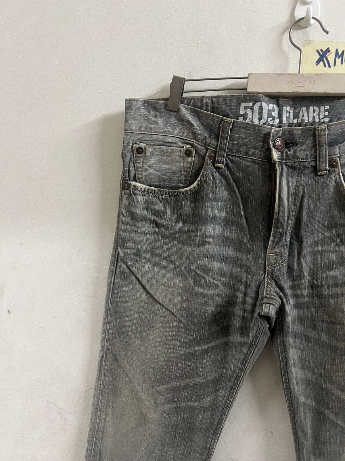 Japanese Brand RARE‼️FLARED🔥VINTAGE EDWIN 503 DISTRESSED DENIM PANT Size US 36 / EU 52 - 5 Thumbnail