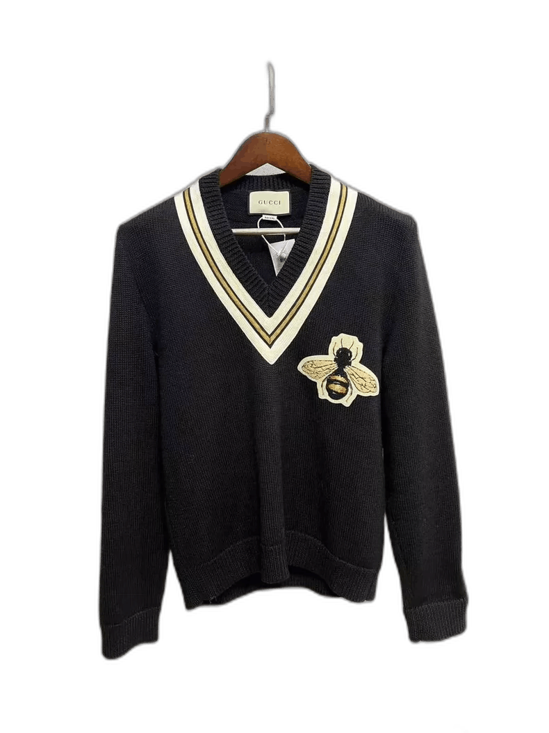 Gucci Gucci Bee Knitted Sweater in Black-2505 Size US S / EU 44-46 / 1 - 1 Thumbnail
