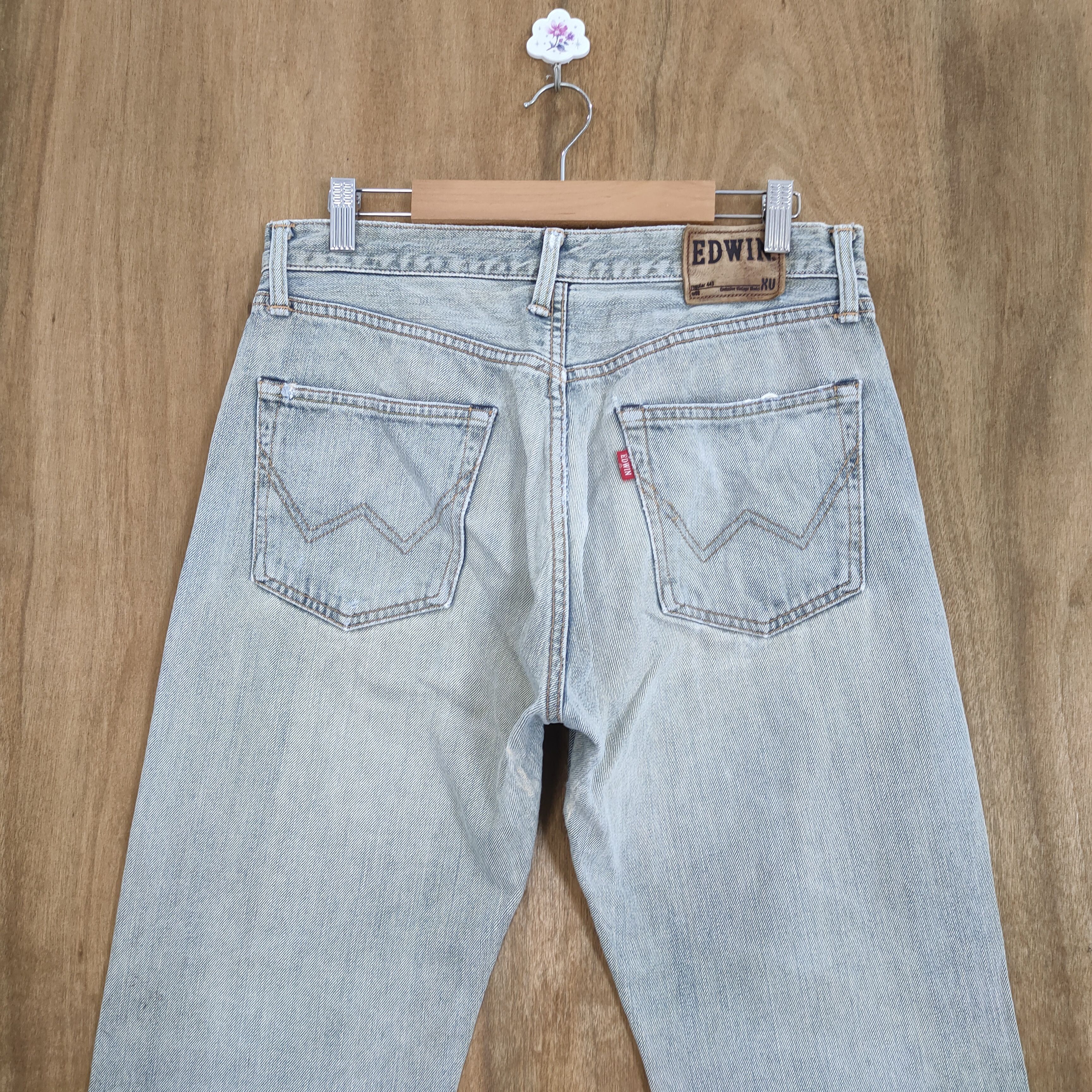 Edwin VINTAGE JAPANESE FADED DISTRESSED JEANS PANTS Size US 32 / EU 48 - 7 Thumbnail