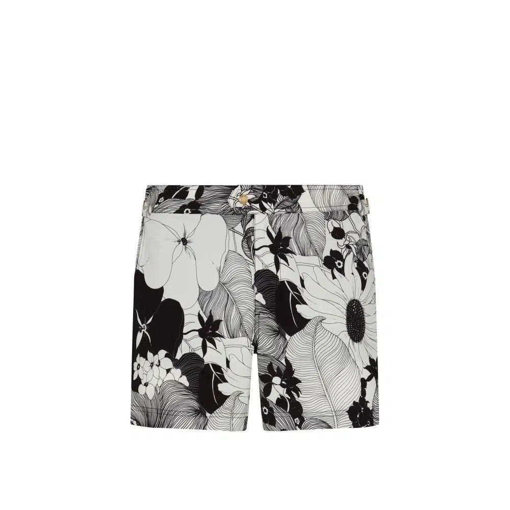 Tom Ford o1loc1c0426 BSS001 Swim Short in White/Black Size US 38 / EU 54 - 1 Thumbnail