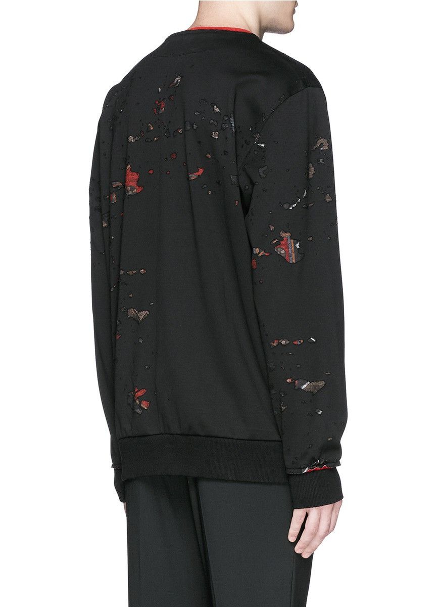 Givenchy Black Distressed Persian Rug Overlay Sweatshirt Size US L / EU 52-54 / 3 - 4 Thumbnail