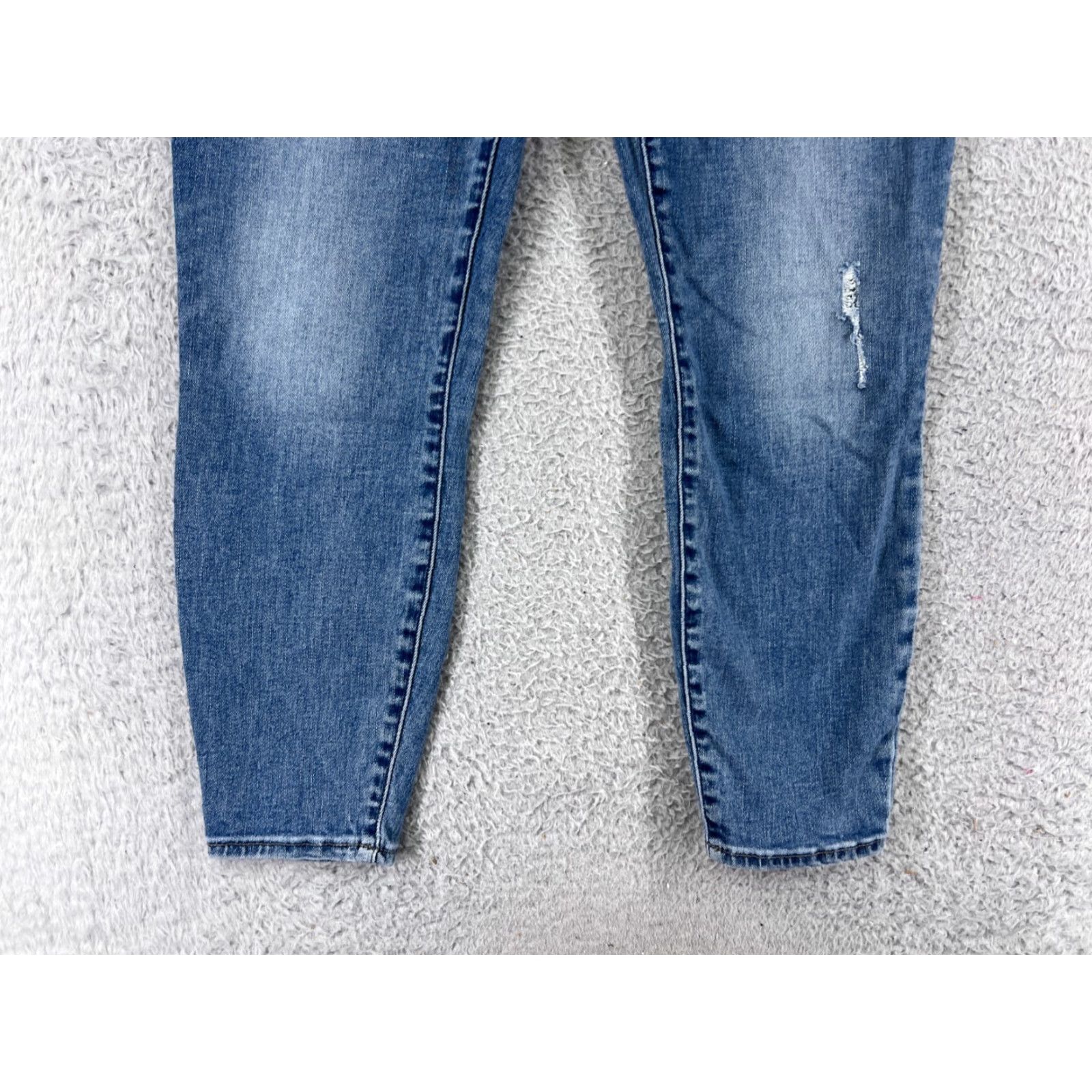 Lucky Brand Lucky Brand Jeans Women's 8 Blue Denim Bridgette Skinny Crop Distressed Cropped 5-Pocket Denim Jeans Size 30" / US 8 / IT 44 - 5 Thumbnail