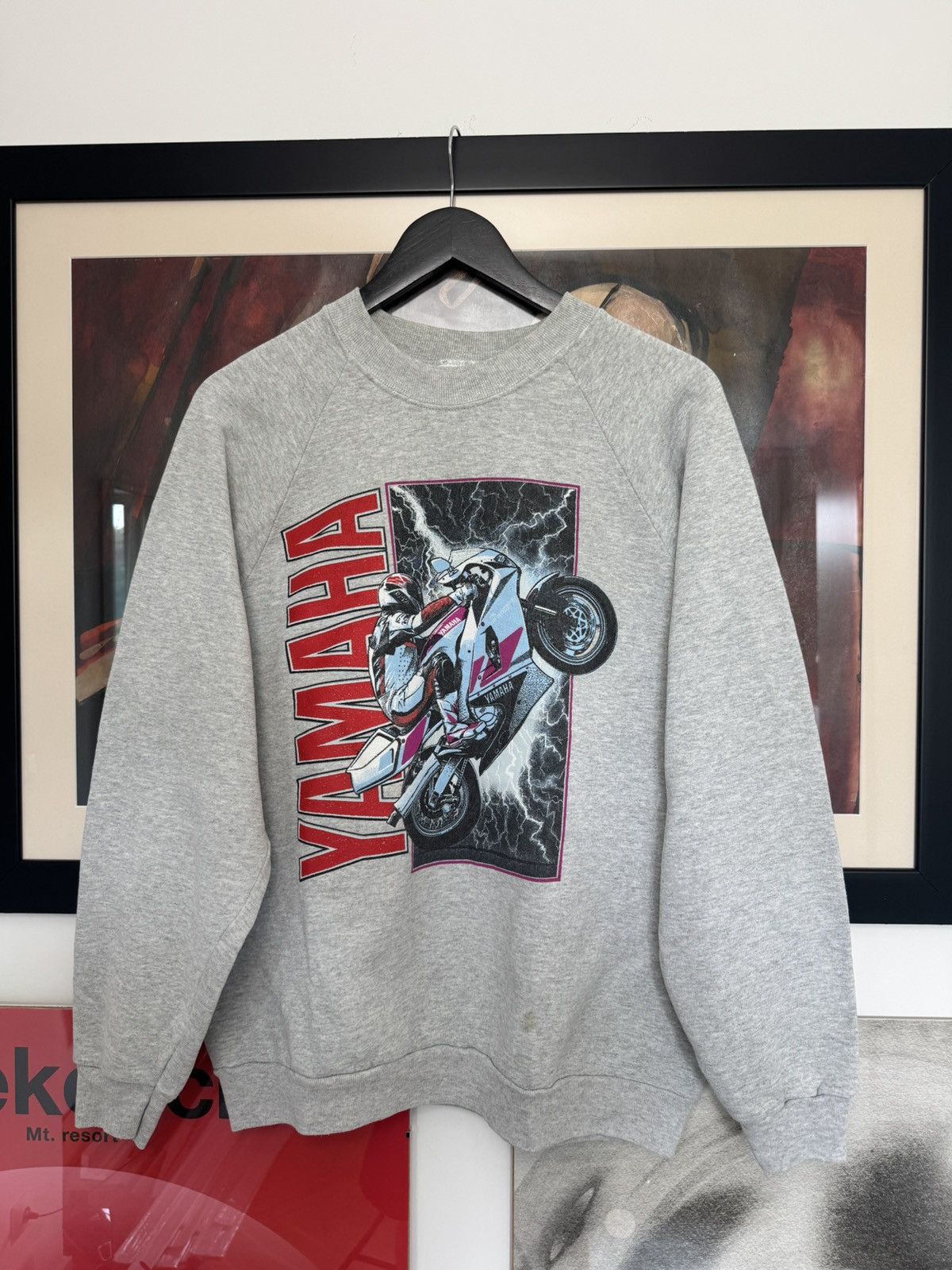 Yamaha Vintage 90s Racing Crewneck Logo Hype Rare Thunder