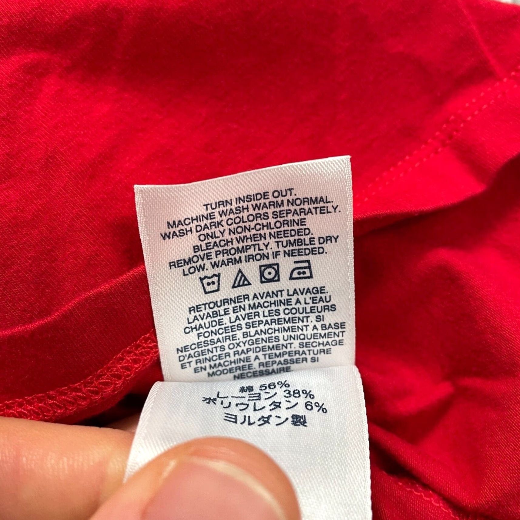 Lands' End Lands' End Basic Long Sleeve Shirt Women Small Red Round Neck Stretch Blouse Size S / US 4 / IT 40 - 5 Thumbnail