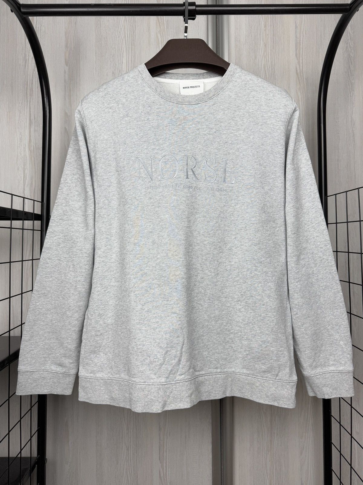 Norse Projects Norse Projects VAGN SERIF LOGO Sweatshirt Men's Crew Neck L Size US L / EU 52-54 / 3 - 1 Thumbnail