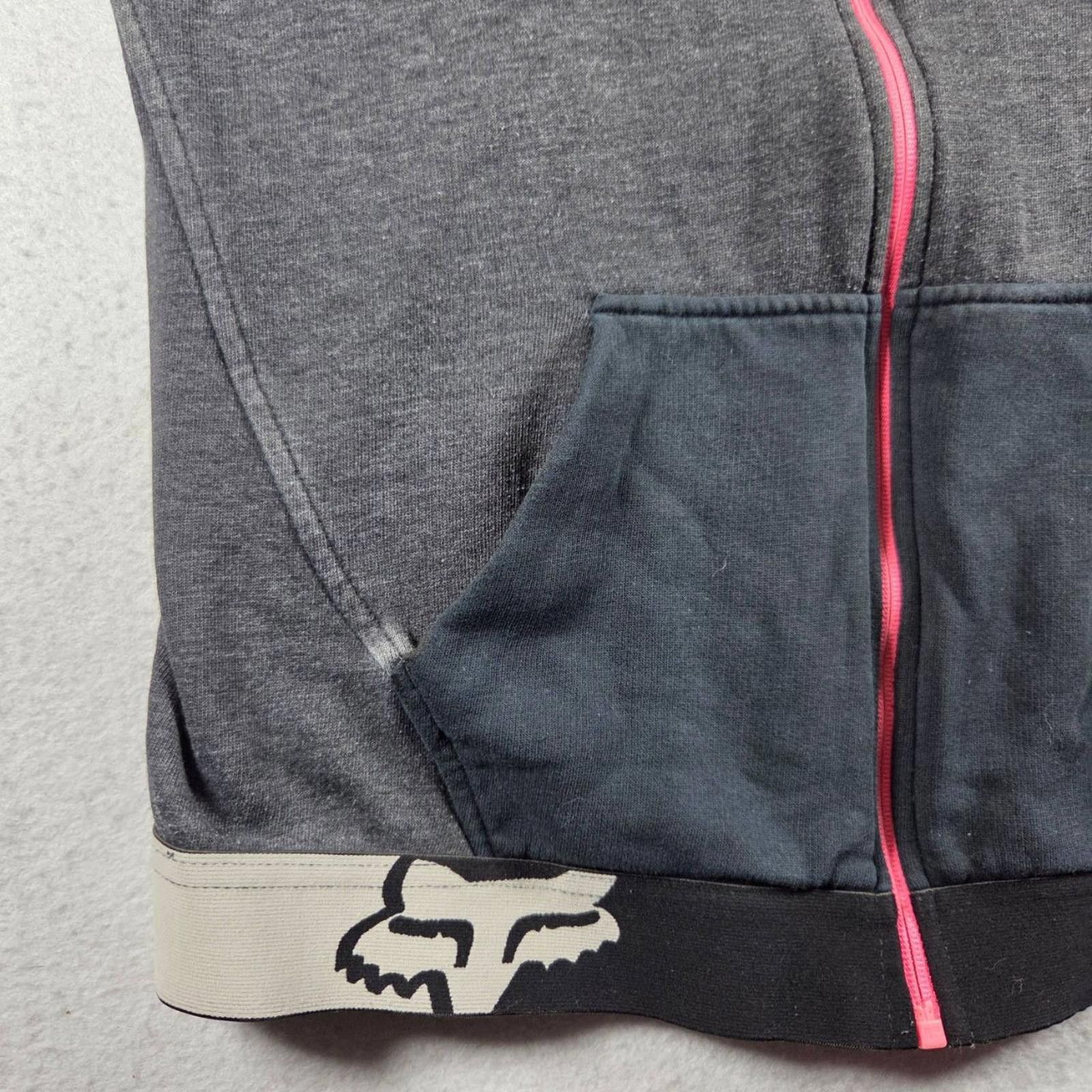 Fox Racing Fox Racing Womens Sm Grey Black Pink Motocross Hoodie Flaws Size S / US 4 / IT 40 - 9 Thumbnail